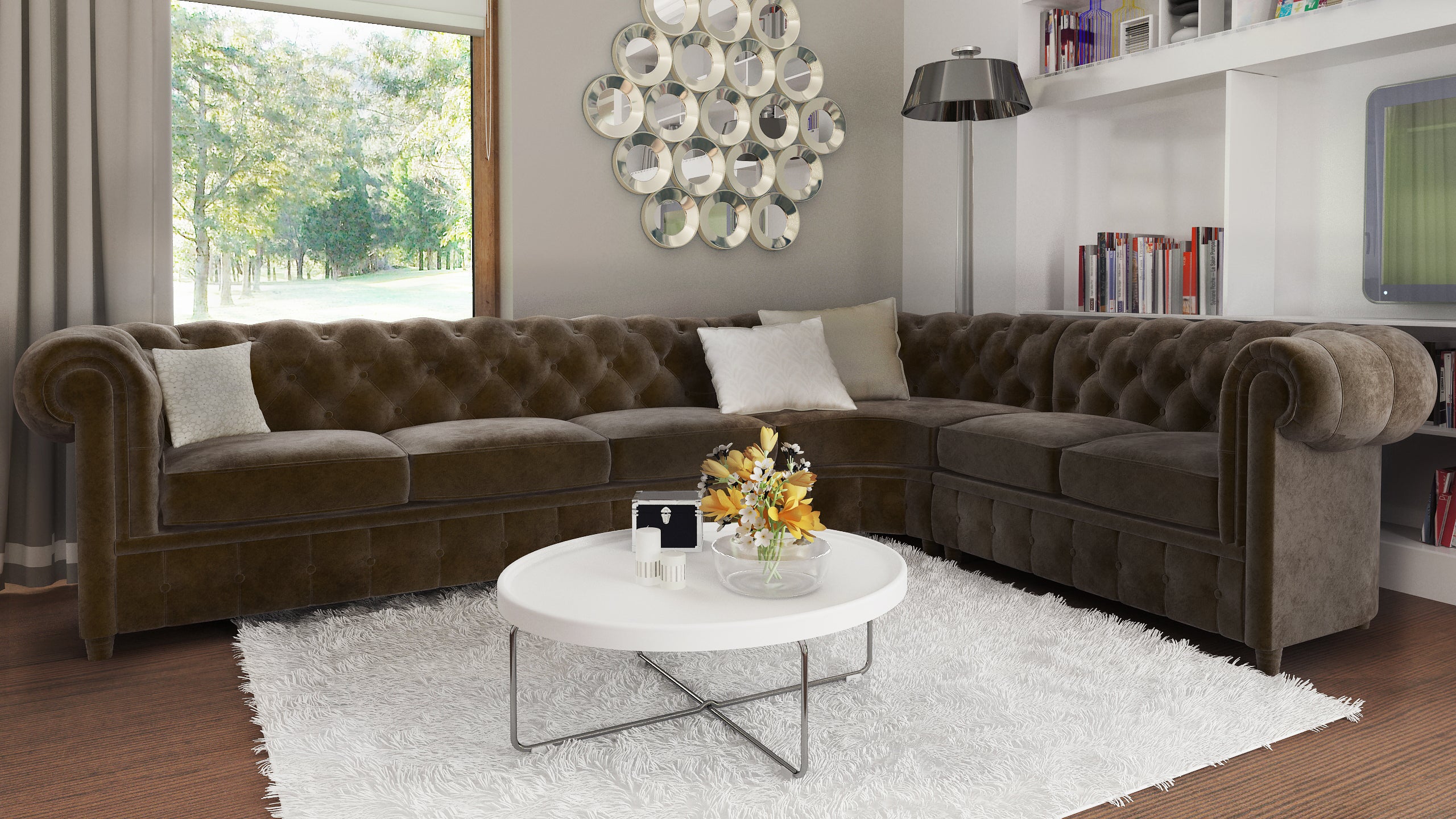 Kampinė sofa KEMBRIDŽAS RIVIERA