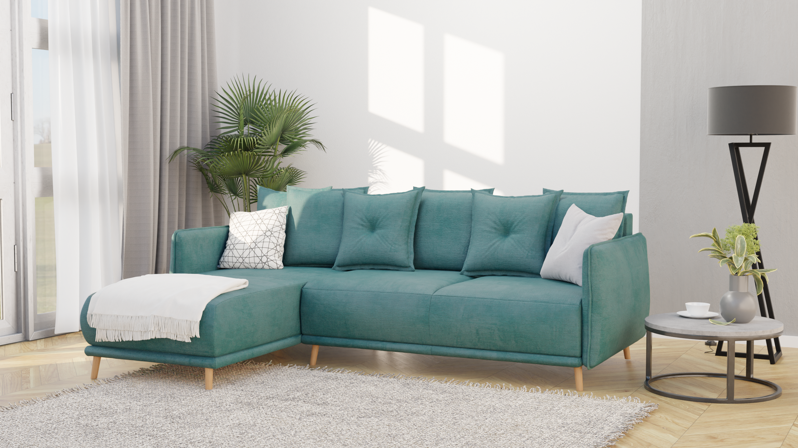 Kampinė miegama sofa GALA