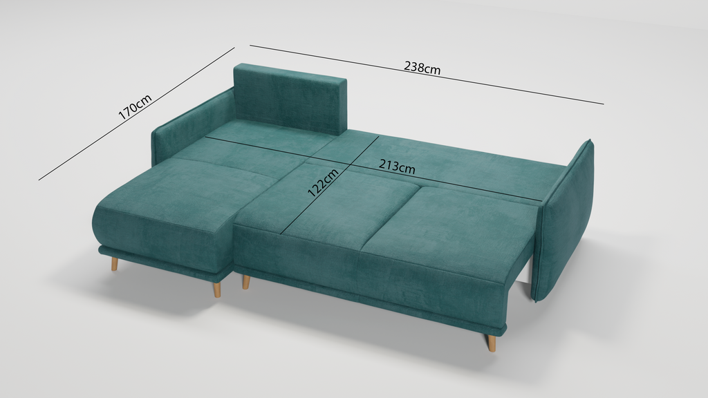 Kampinė miegama sofa GALA