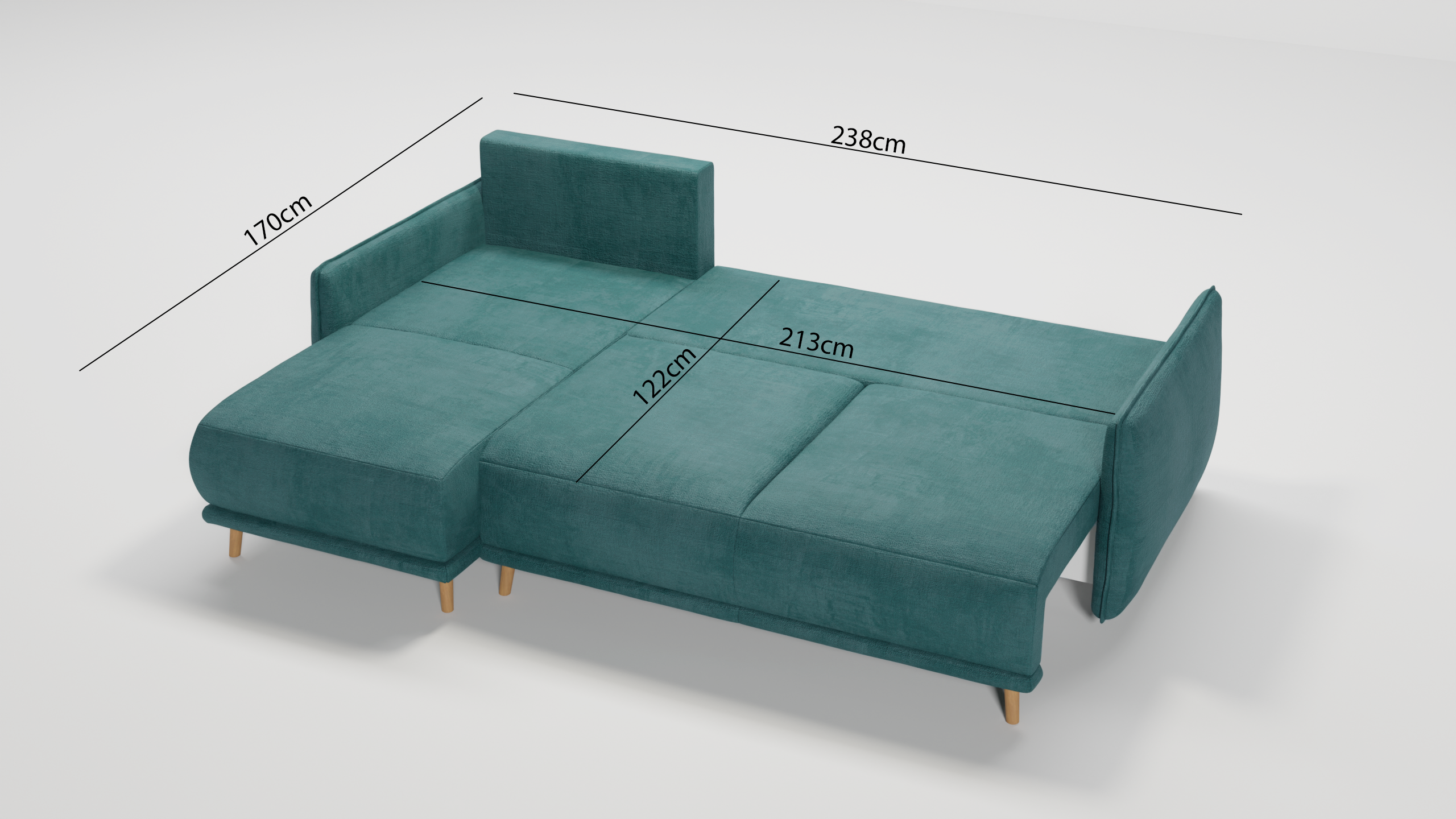Kampinė miegama sofa GALA