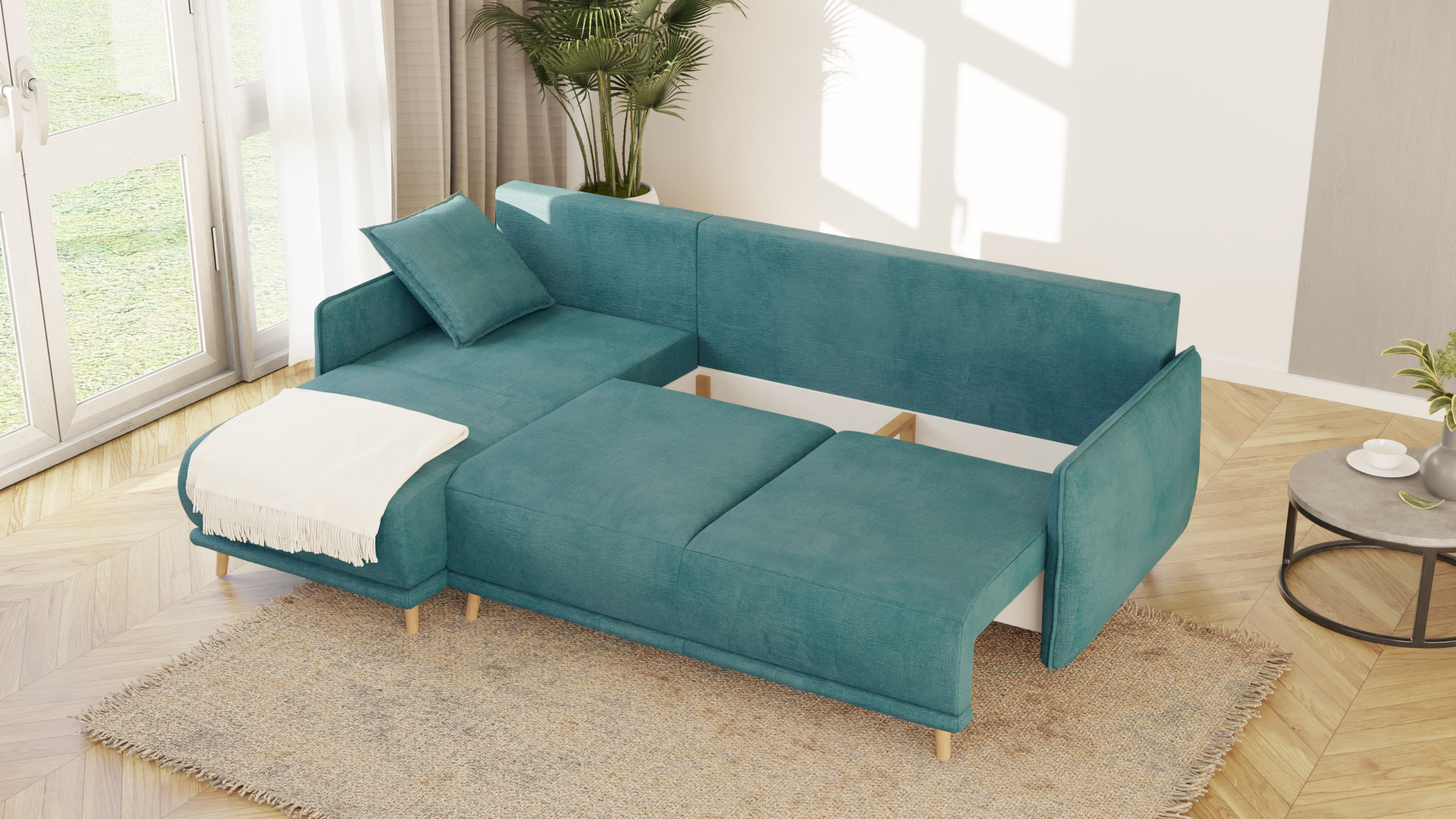 Kampinė miegama sofa GALA