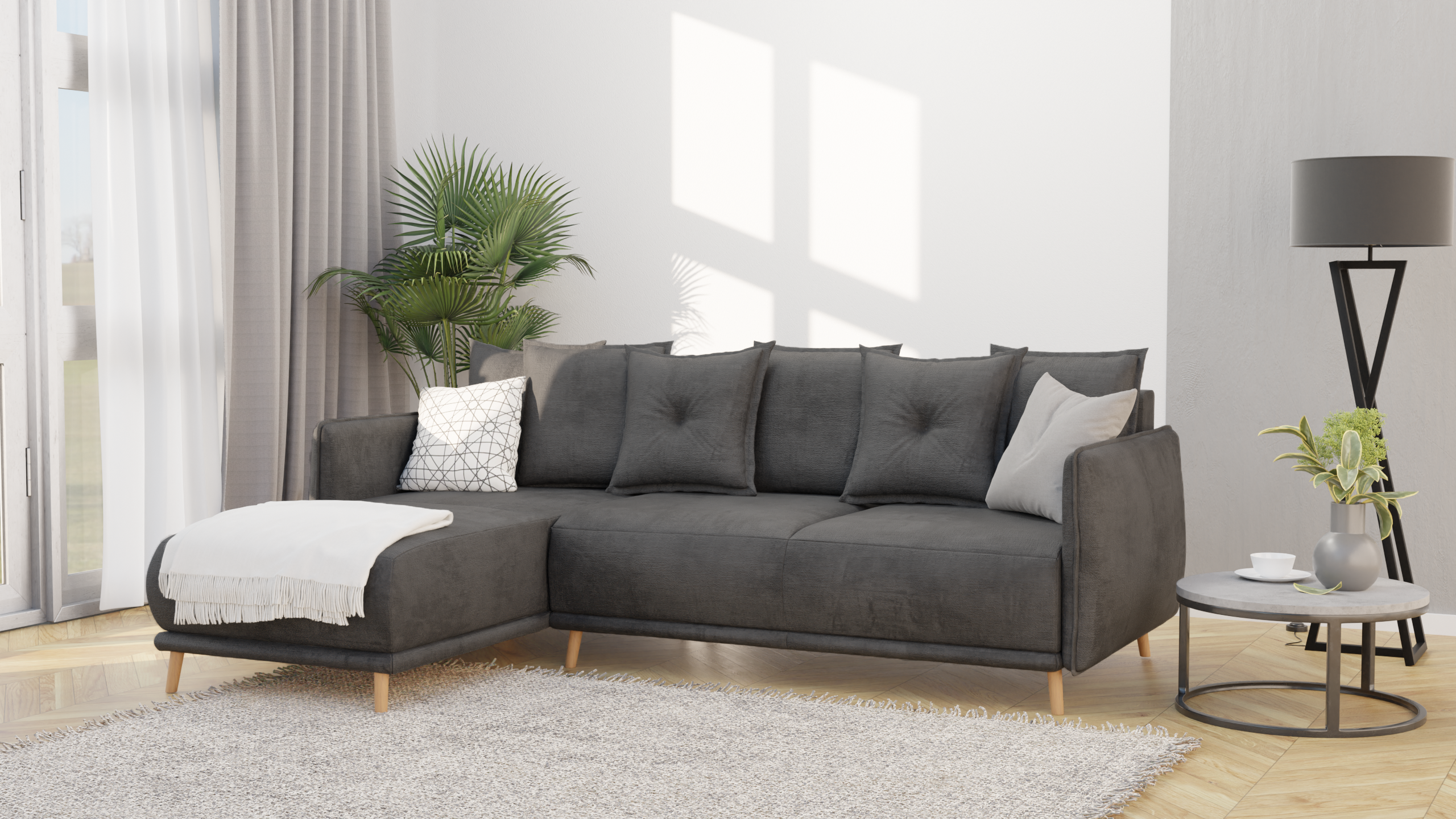 Kampinė miegama sofa GALA