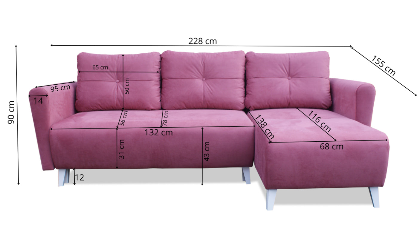 Kampinė Sofa - lova VIVARA
