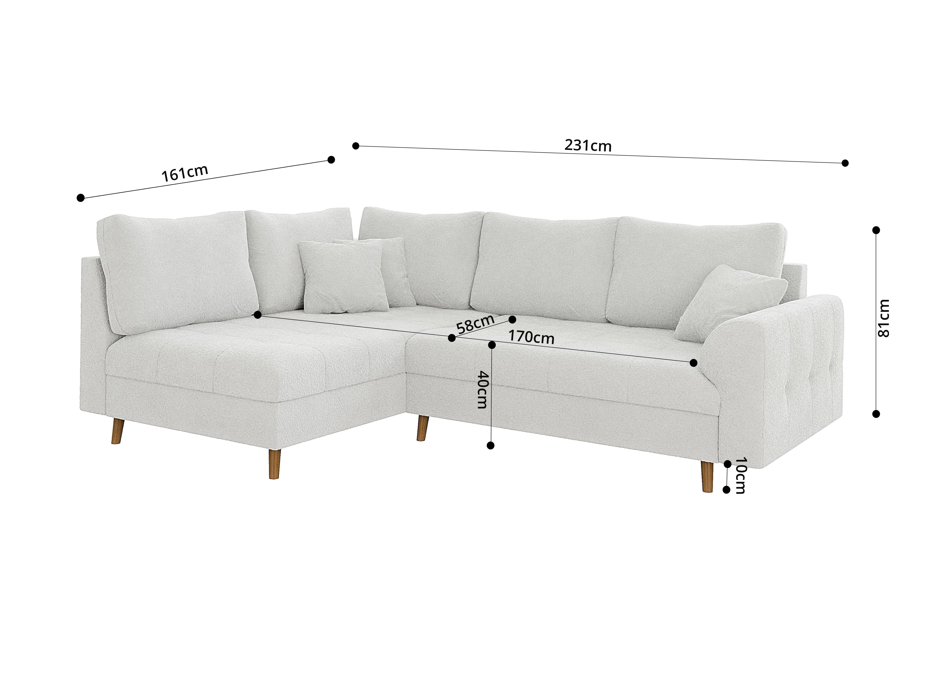 Kampinė sofa ARIELLA L