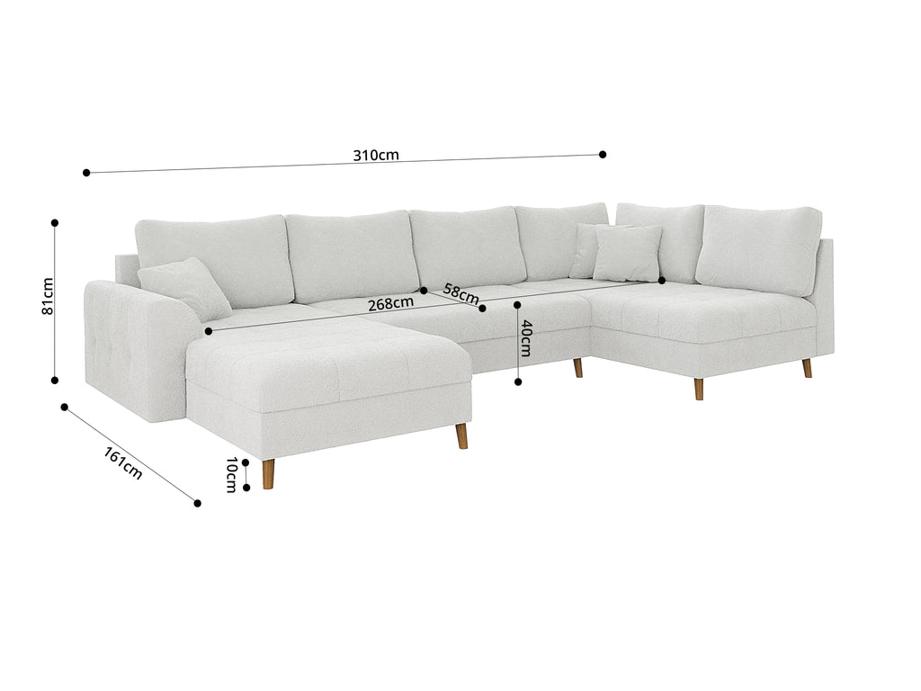 Kampinė sofa ARIELLA U