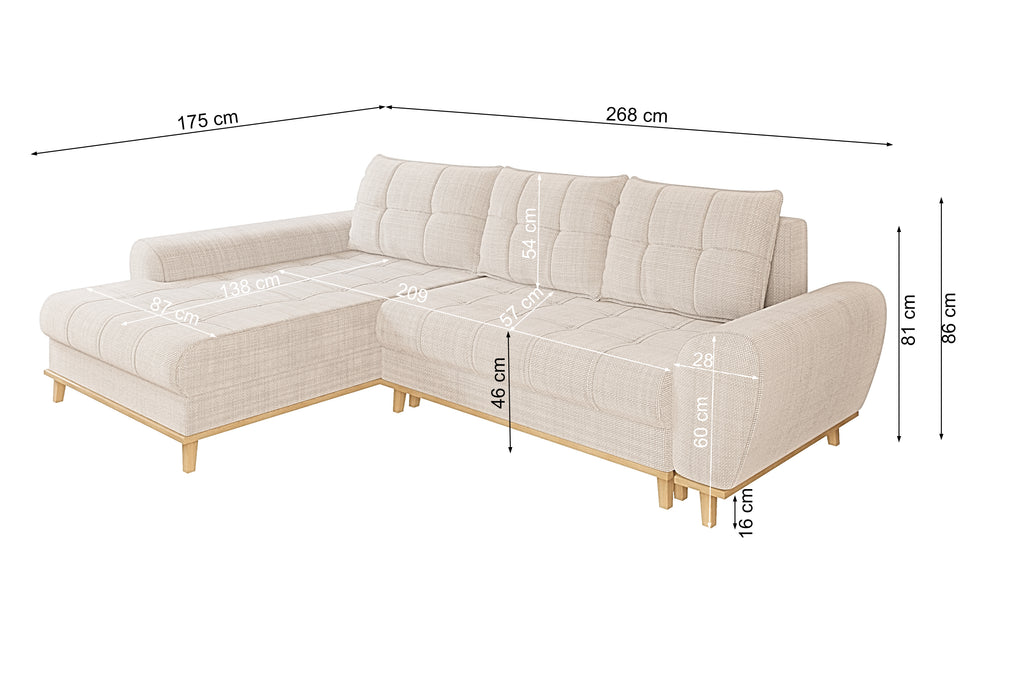 Kampinė sofa lova  BALTIKA