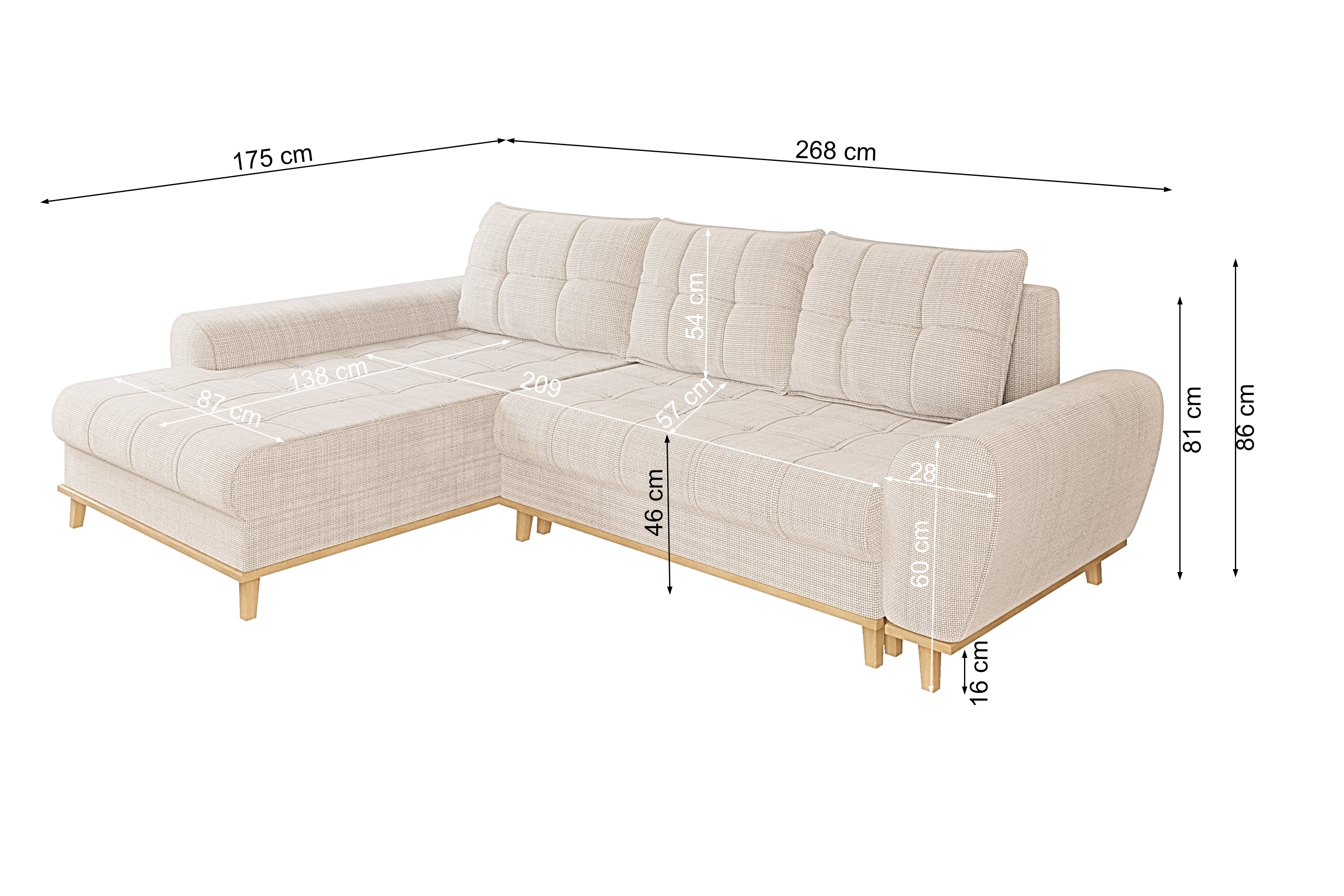Kampinė sofa lova  BALTIKA
