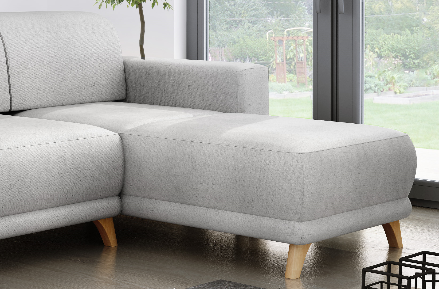 Kampinė miegama sofa BELLA CABLO