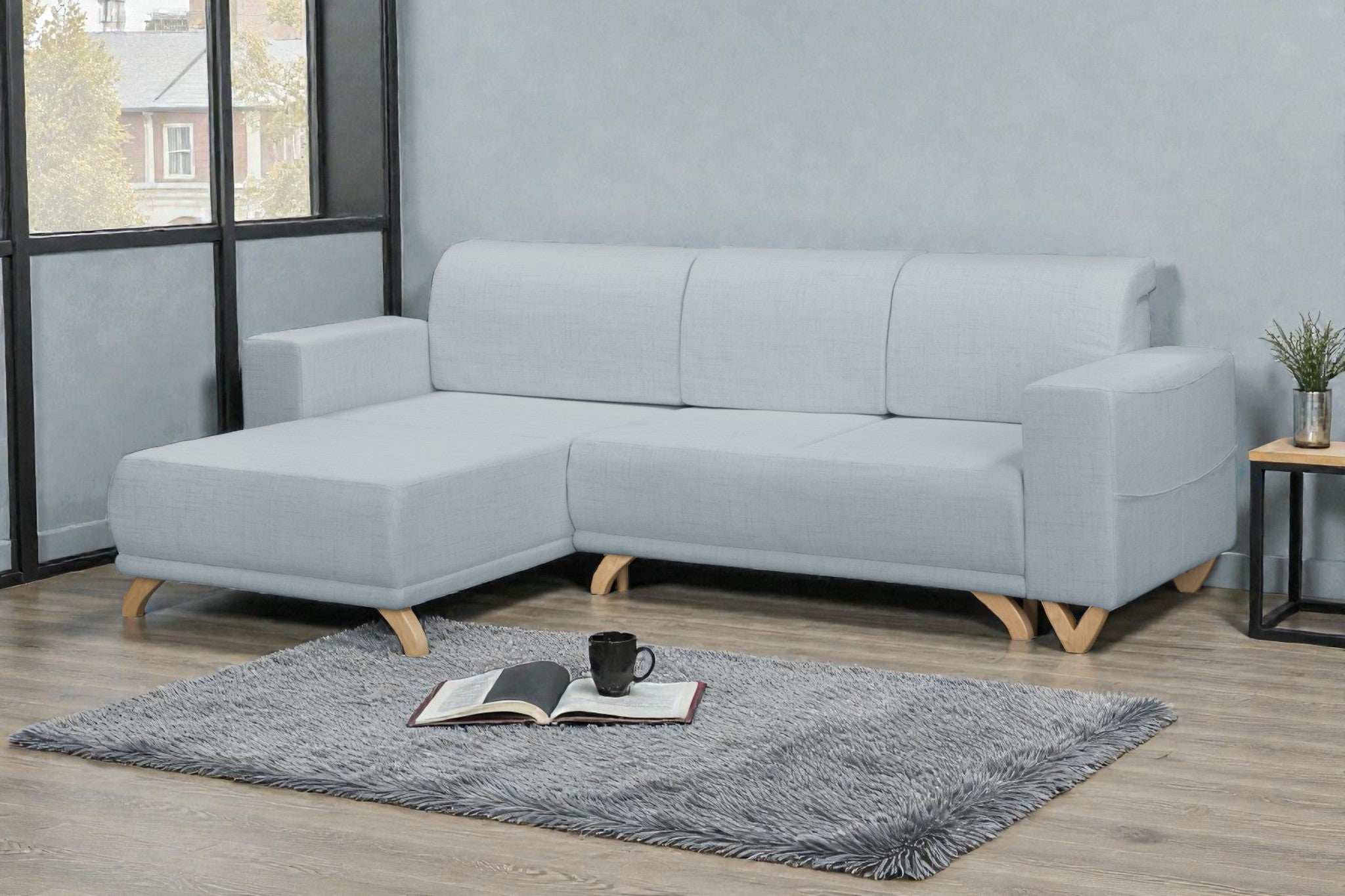 Kampinė miegama sofa BELLA CABLO