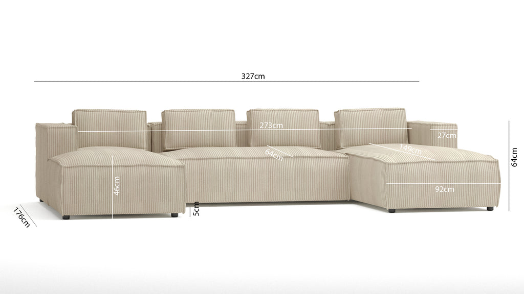 Kampinė Sofa KLOJA LINCOLN U