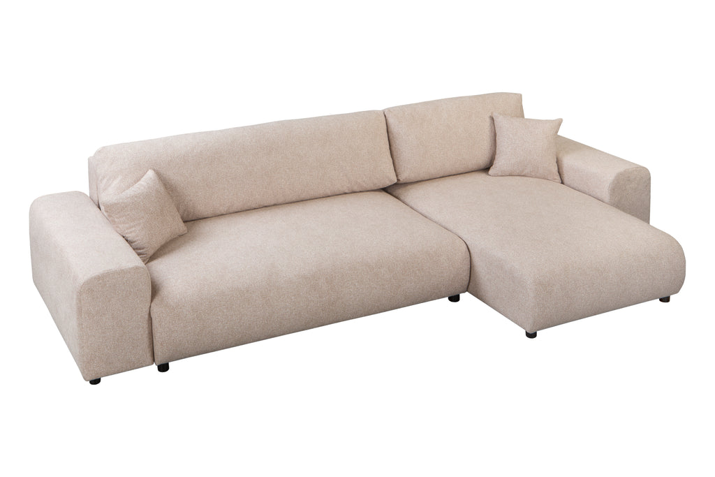 Kampinė miegama sofa JUSTINA BLUR