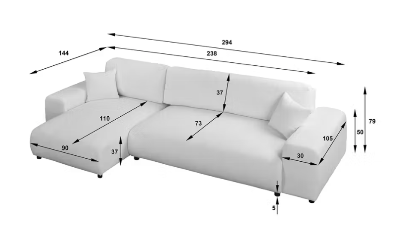 Kampinė miegama sofa JUSTINA SICURO
