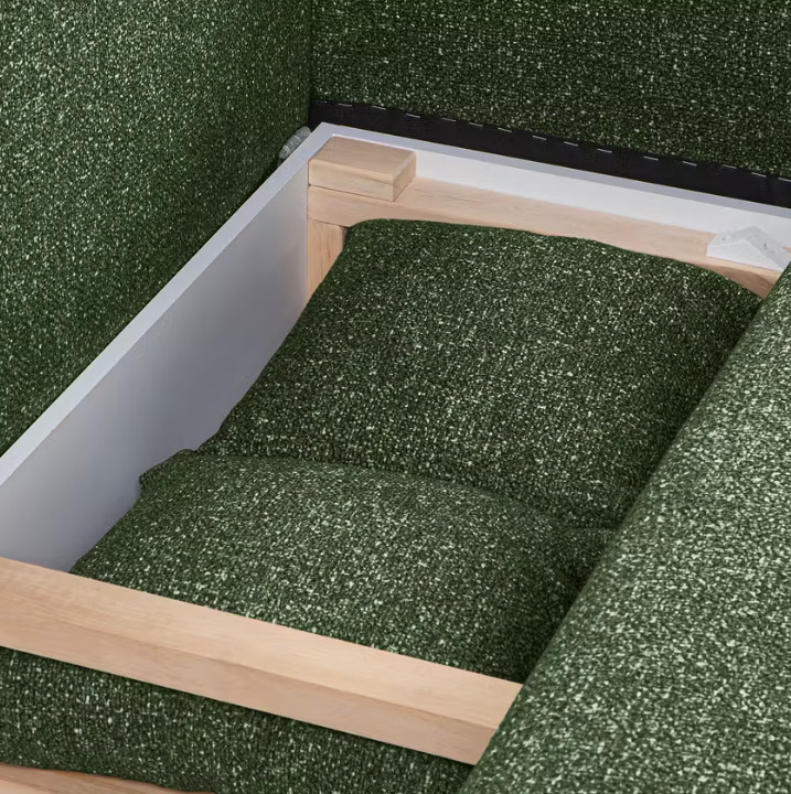 Kampinė miegama sofa JUSTINA BLUR