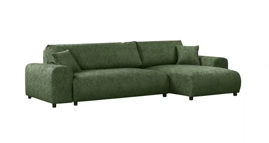 Kampinė miegama sofa JUSTINA BLUR
