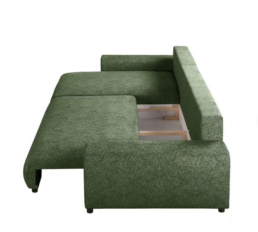 Kampinė miegama sofa JUSTINA BLUR