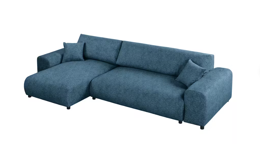 Kampinė miegama sofa JUSTINA BLUR