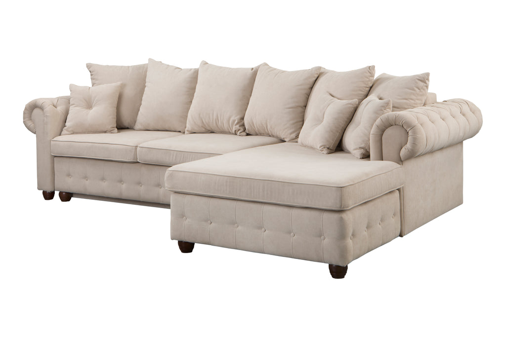 Kampinė miegama sofa LEIČESTERIS L