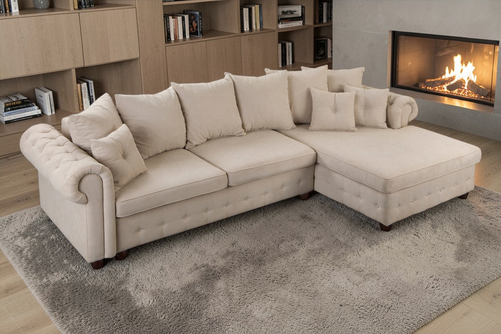 Kampinė miegama sofa LEIČESTERIS L