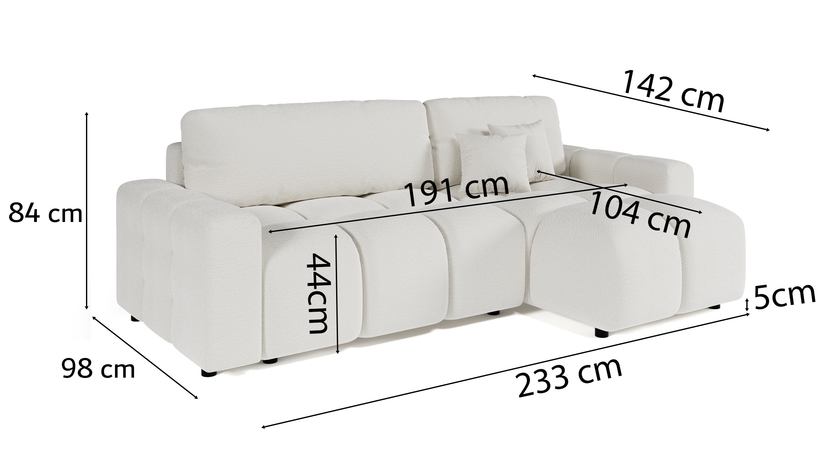 Kampinė miegama sofa LUKIS