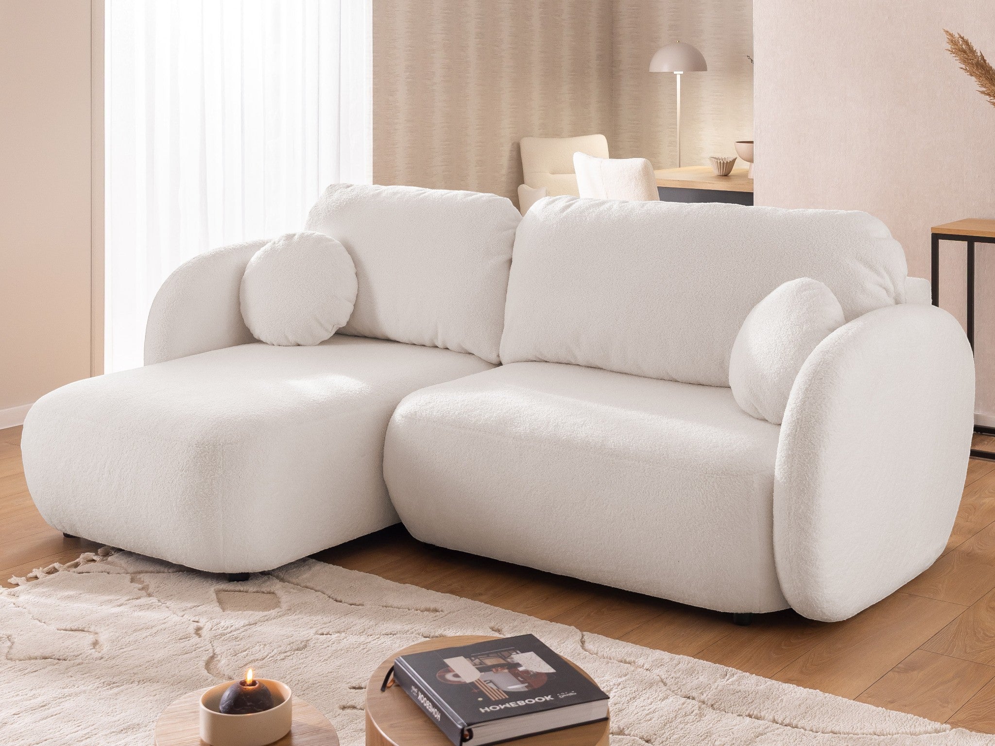 Kampinė sofa lova OVALO