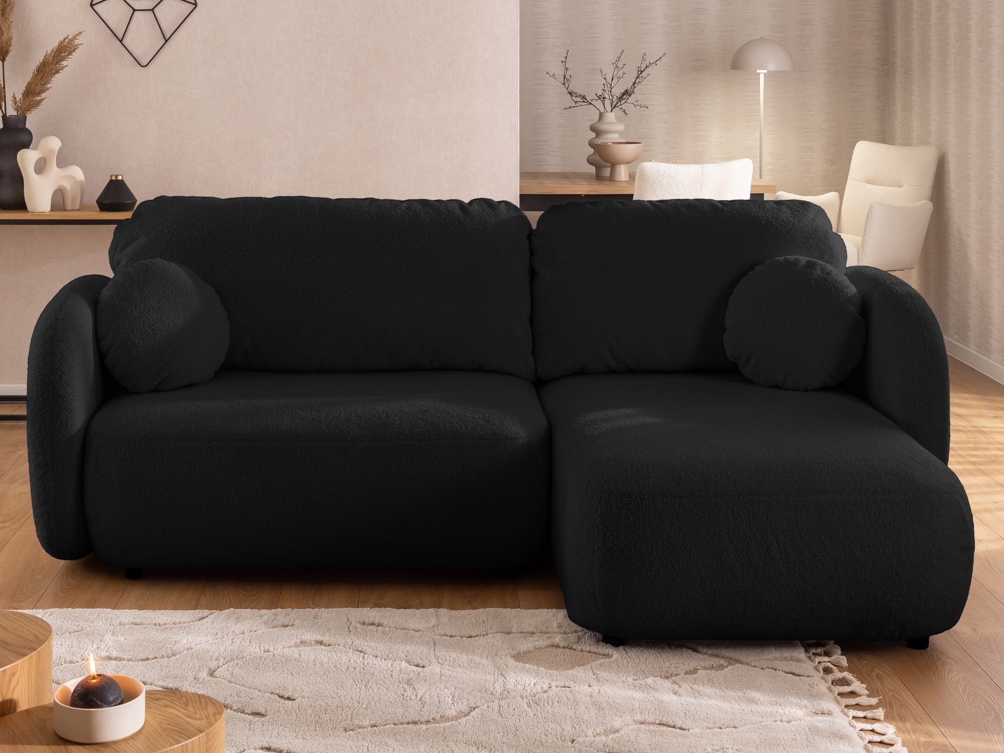 Kampinė sofa lova OVALO