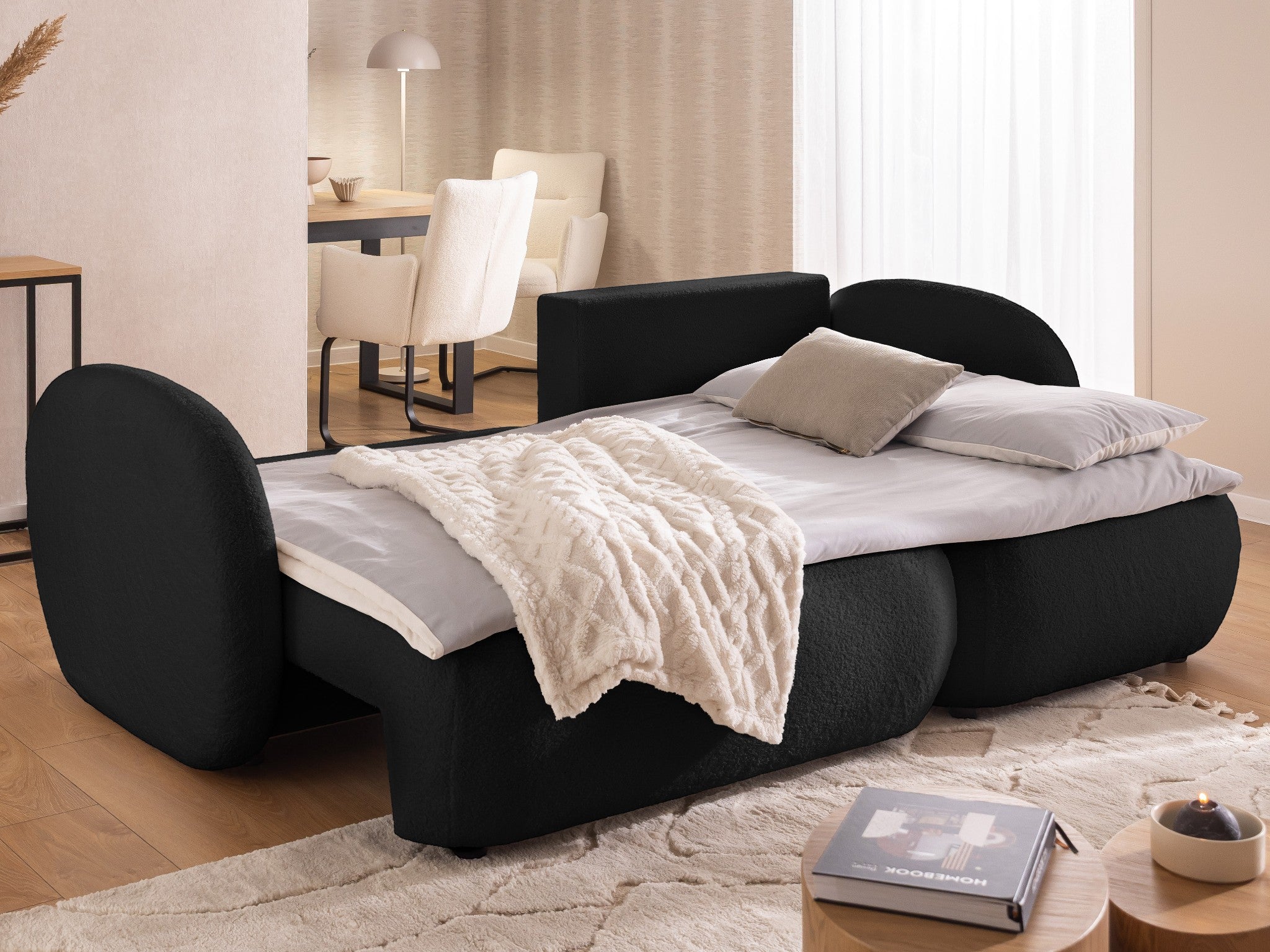 Kampinė sofa lova OVALO