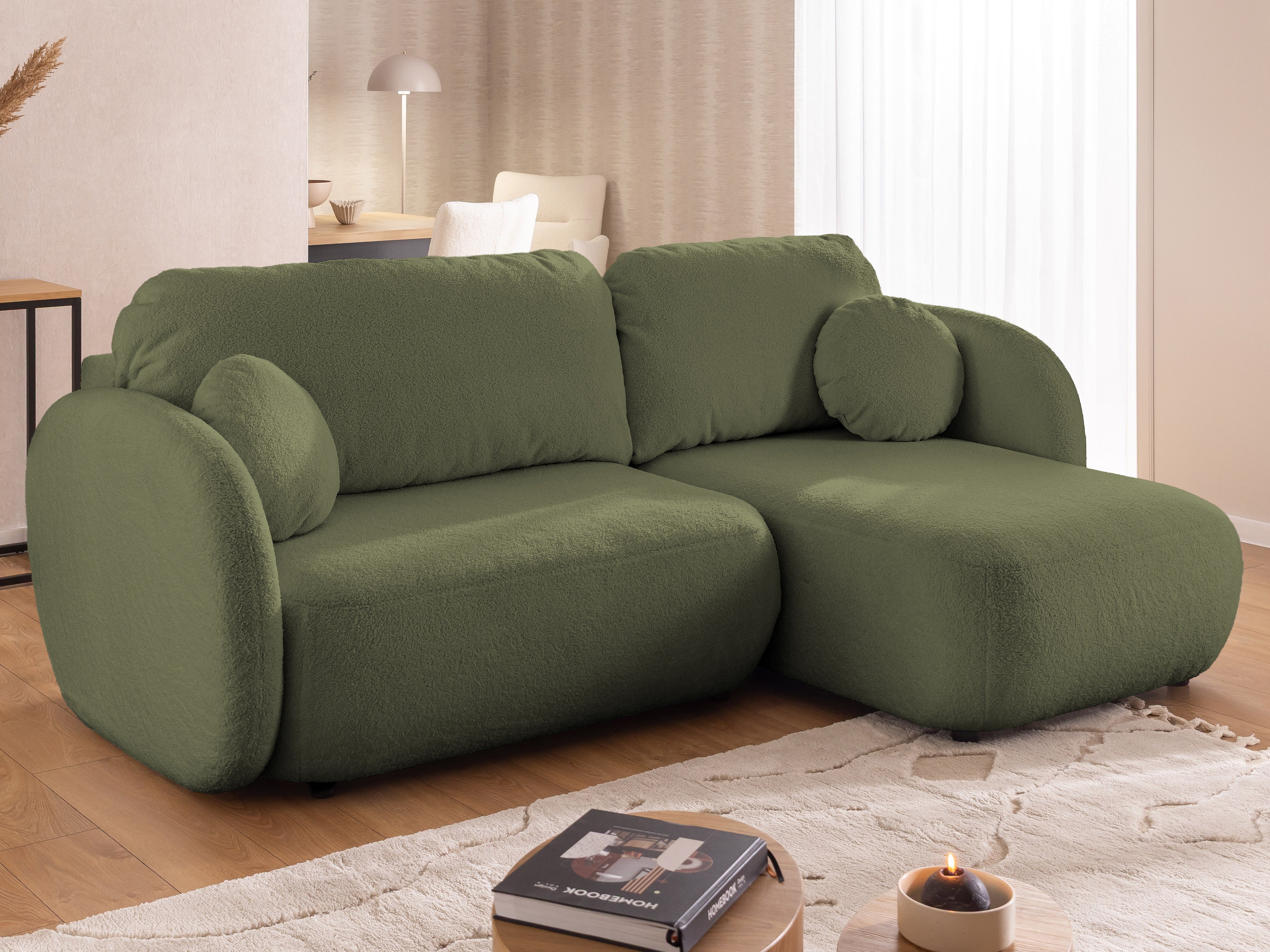 Kampinė sofa lova OVALO