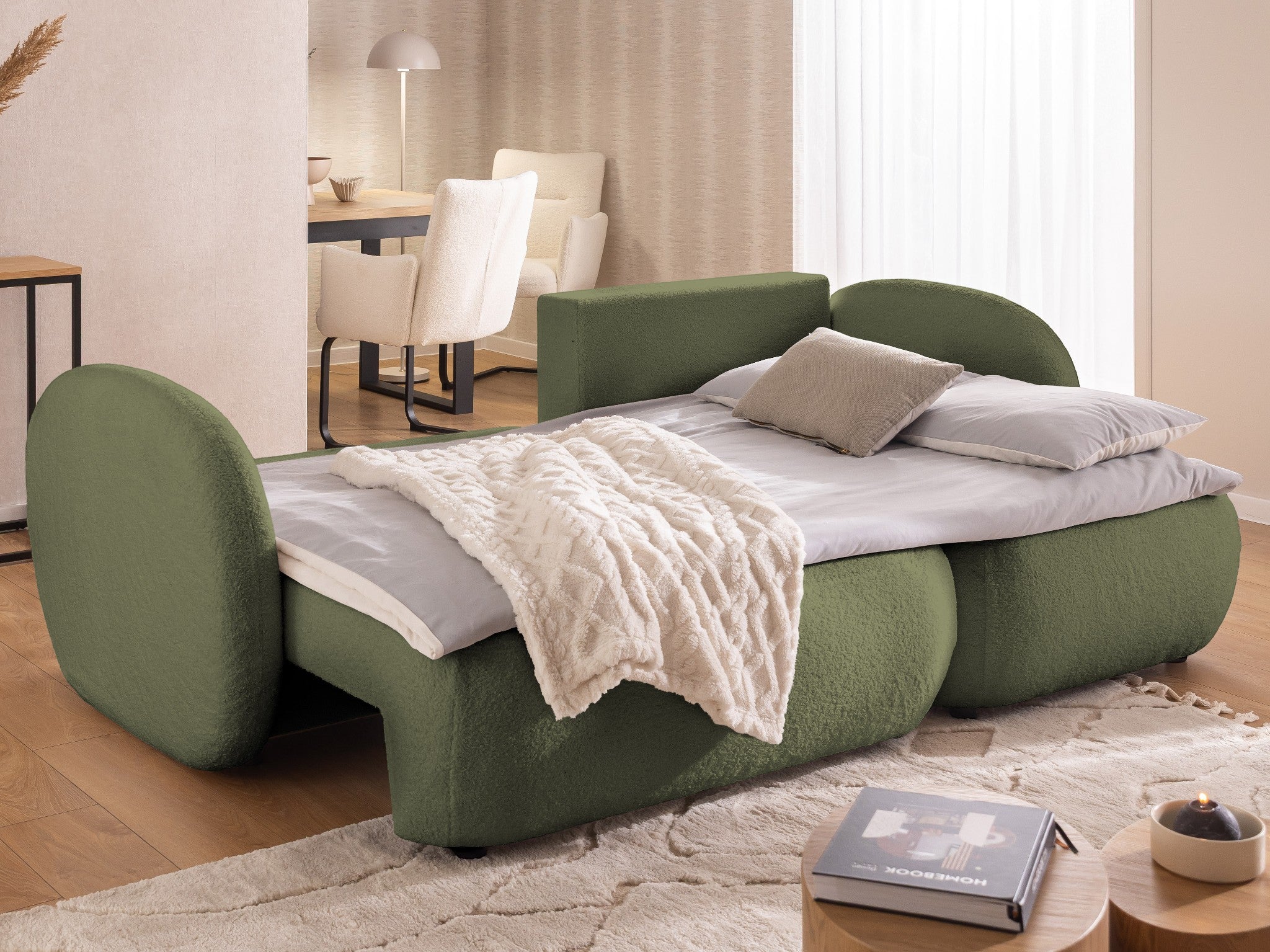 Kampinė sofa lova OVALO