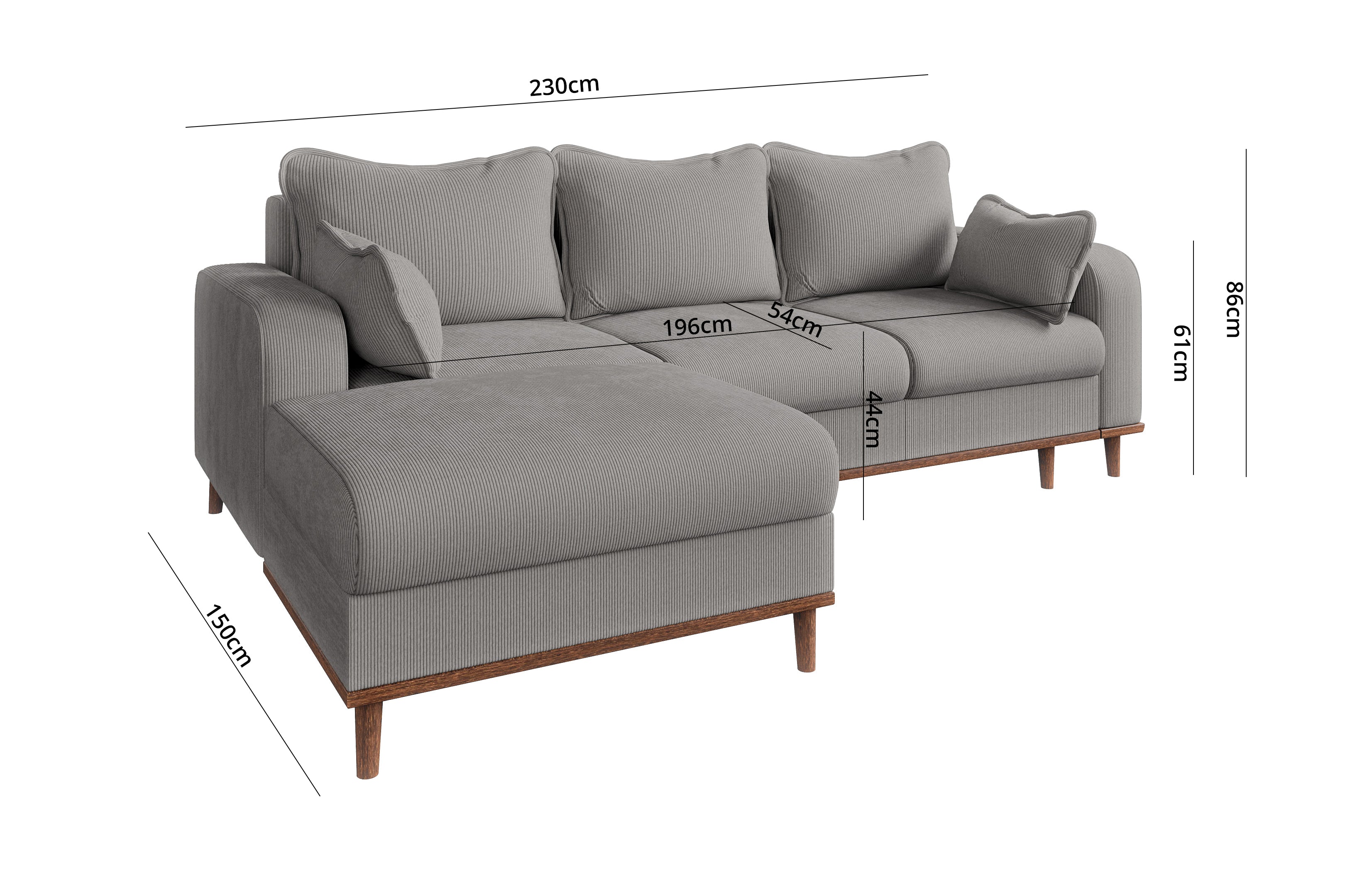 Kampinė sofa lova BEATA L