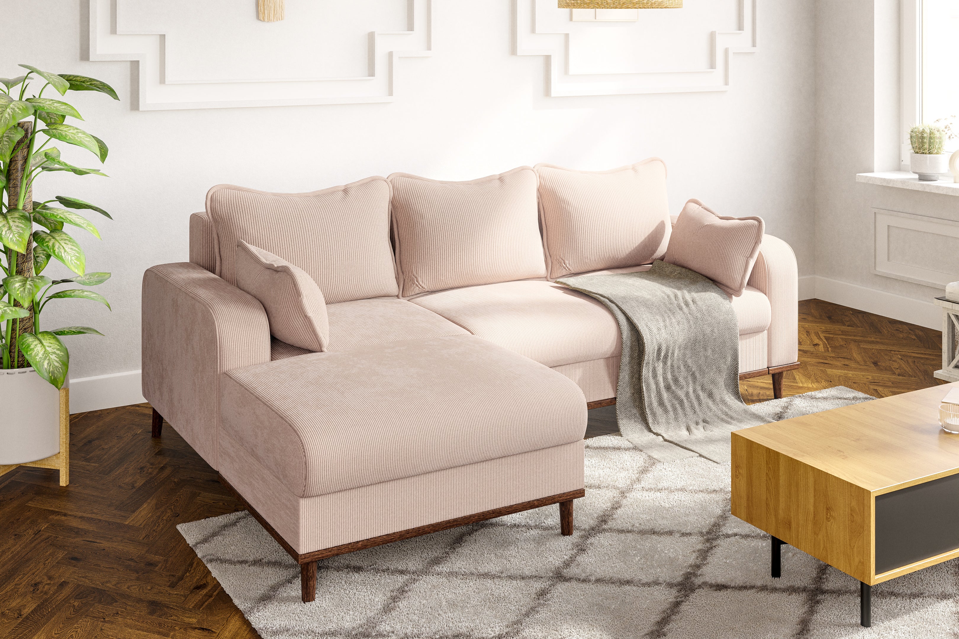 Kampinė sofa lova BEATA L