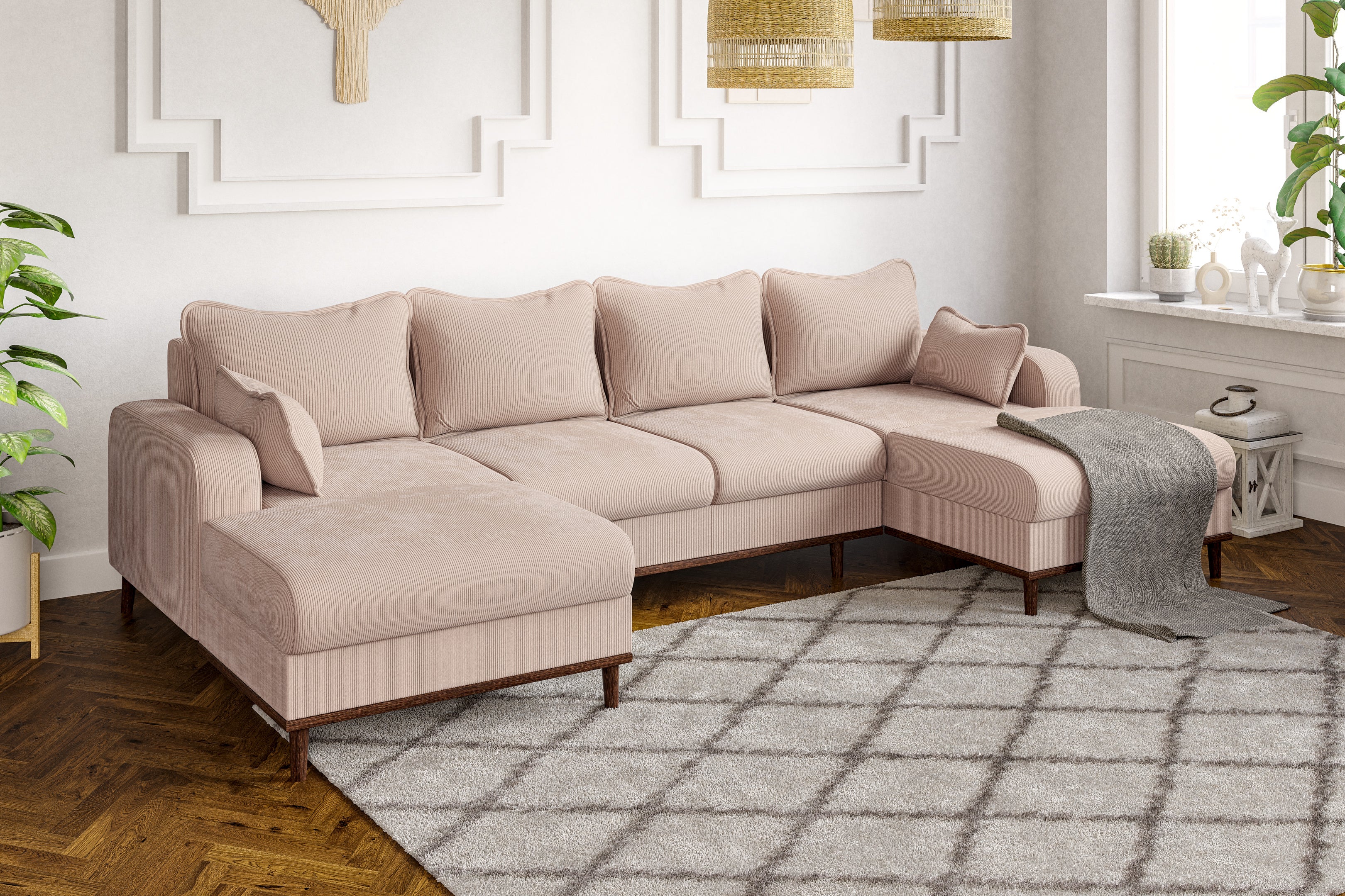 Kampinė sofa lova  BEATA LUX U