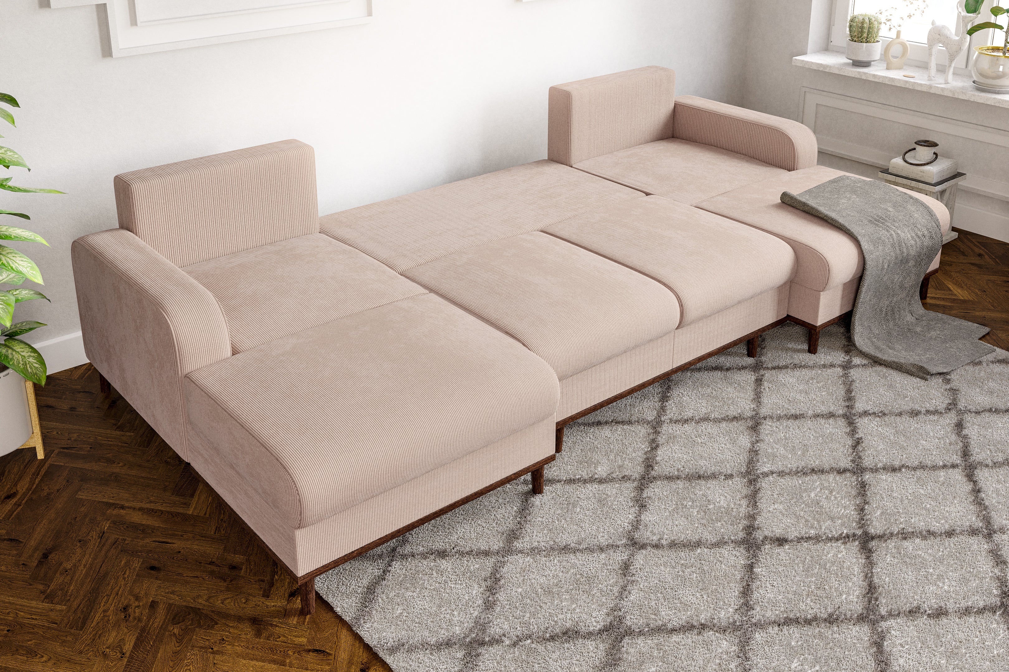 Kampinė sofa lova  BEATA LUX U