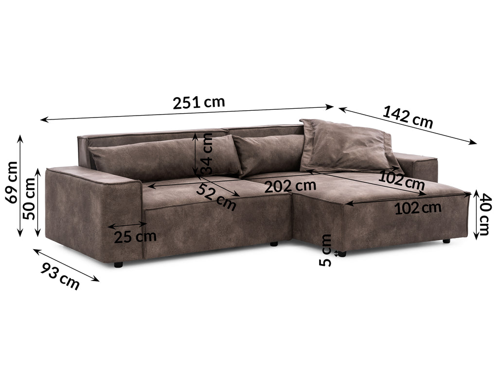 Kampinė sofa KURDUROJUS TOBAGO
