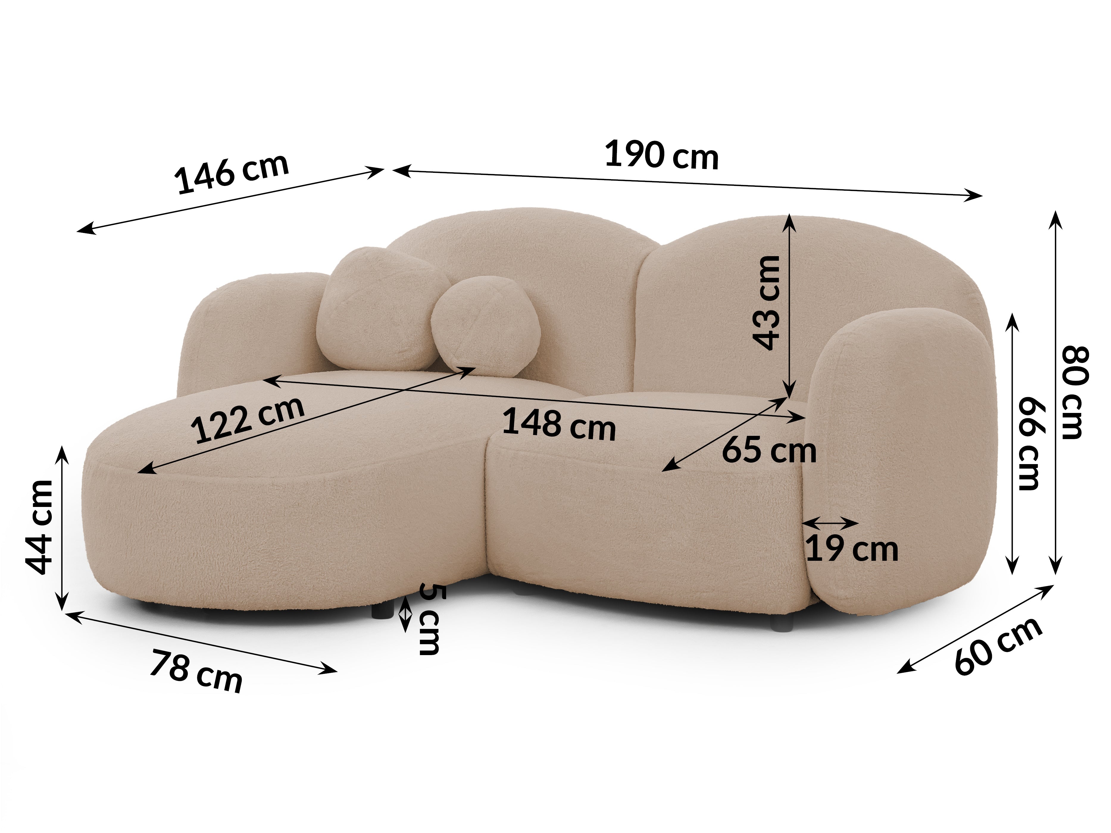 Kampinė sofa ORBIT L