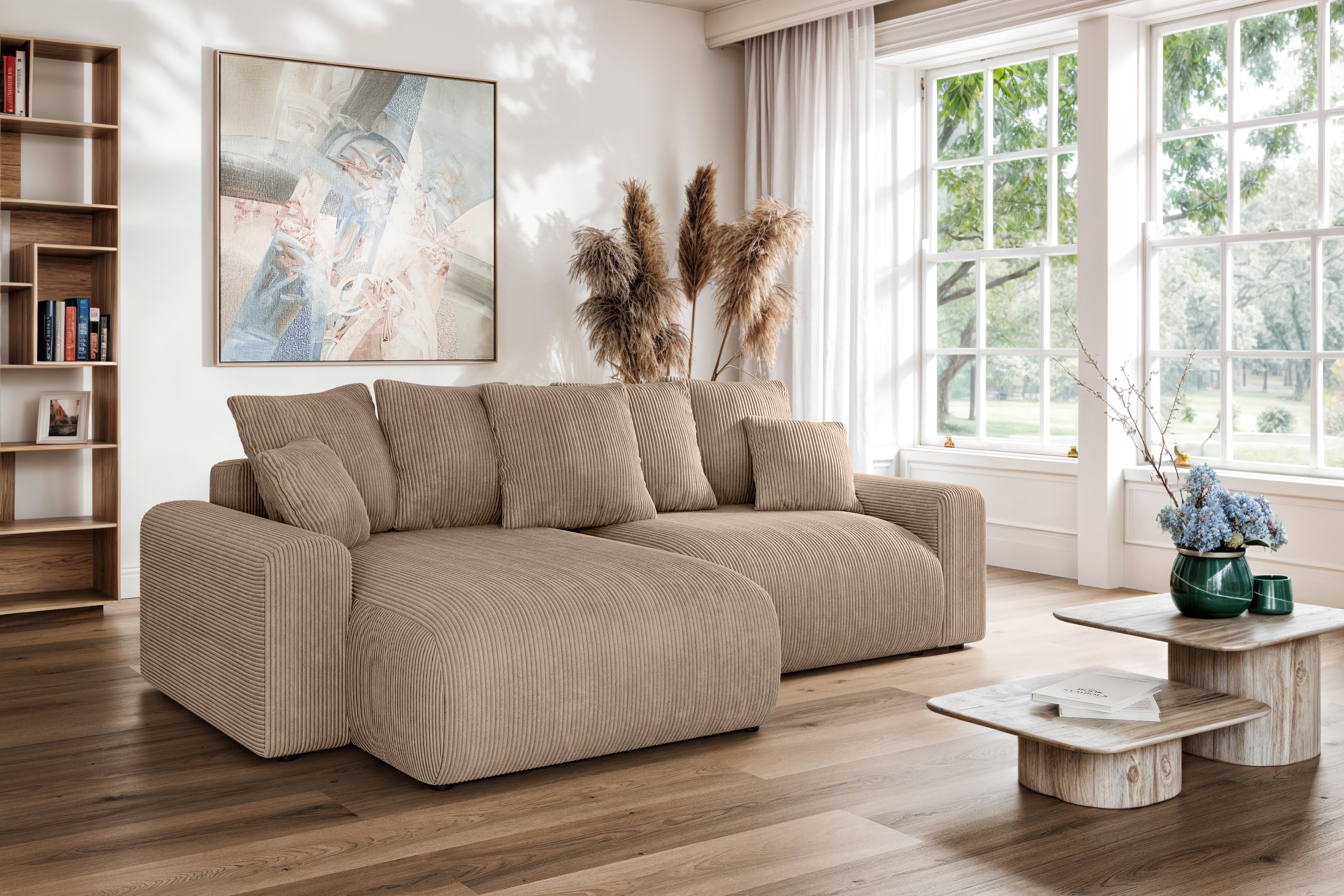 Kampinė sofa lova LUMINA L Small Lincoln