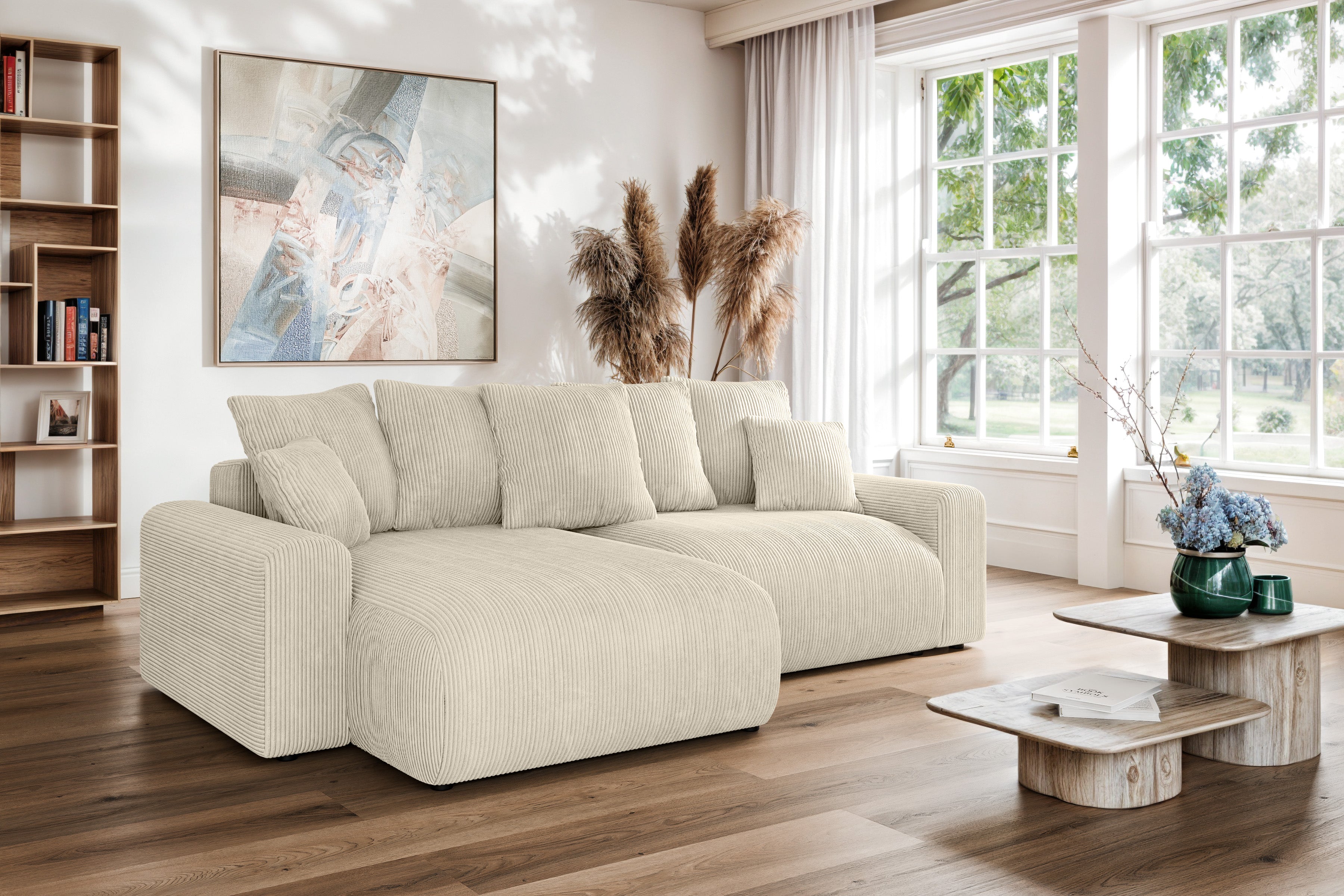 Kampinė sofa lova LUMINA L Small Lincoln