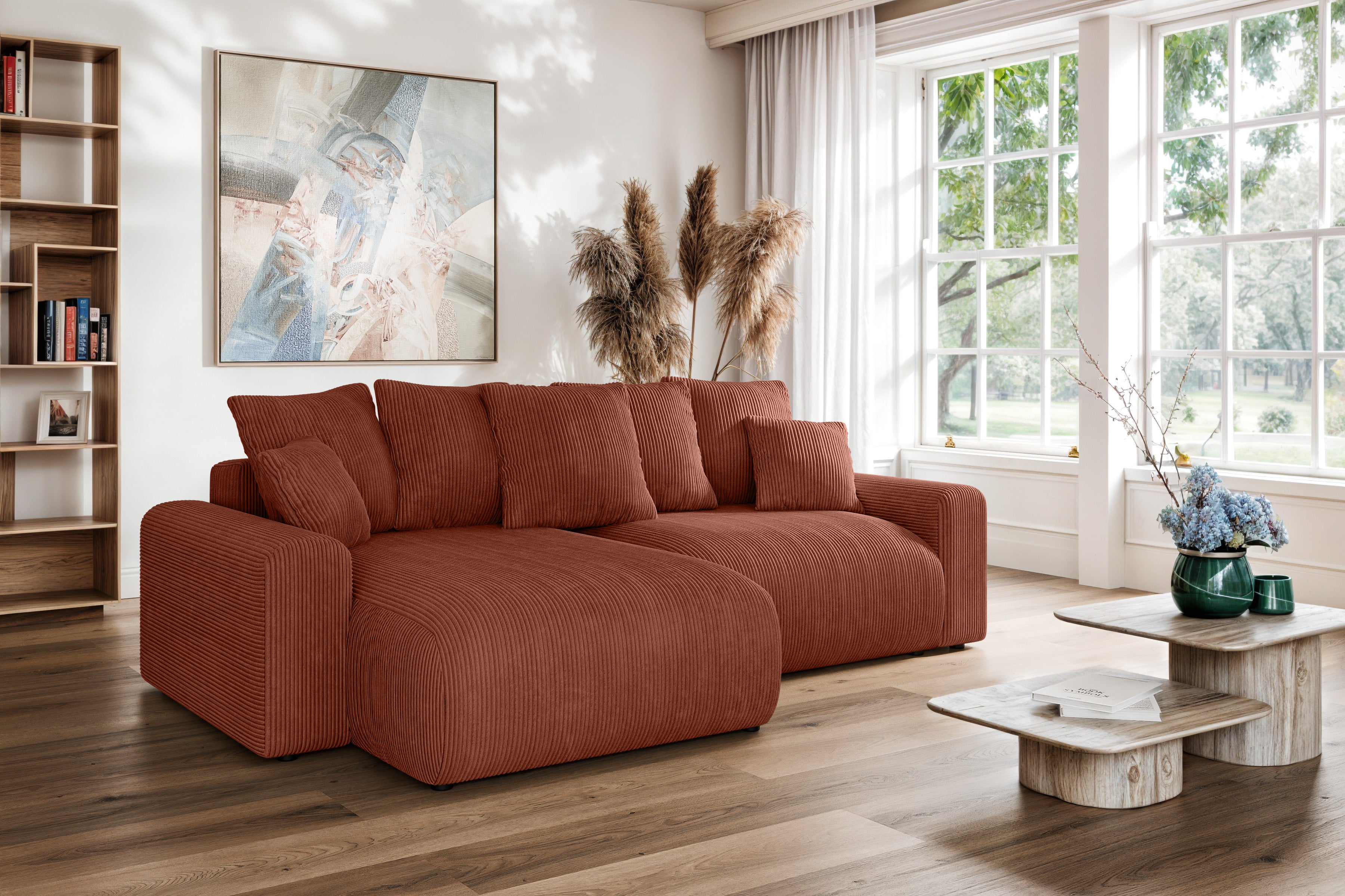 Kampinė sofa lova LUMINA L Small Lincoln