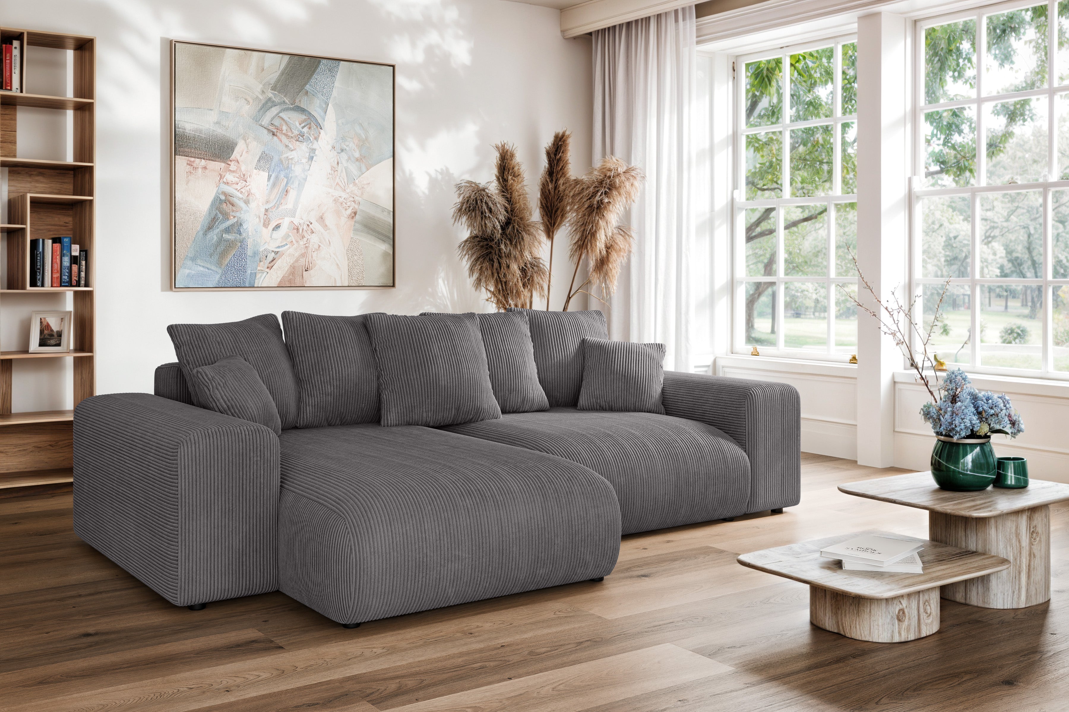 Kampinė sofa lova LUMINA L Small Lincoln