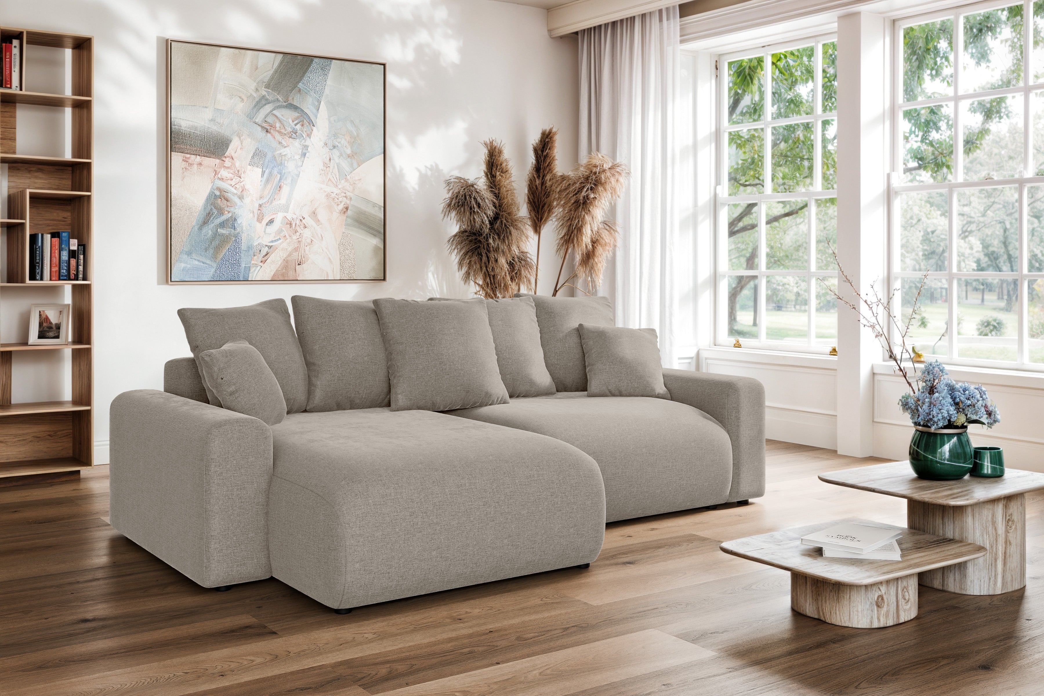 Kampinė sofa lova LUMINA small wind