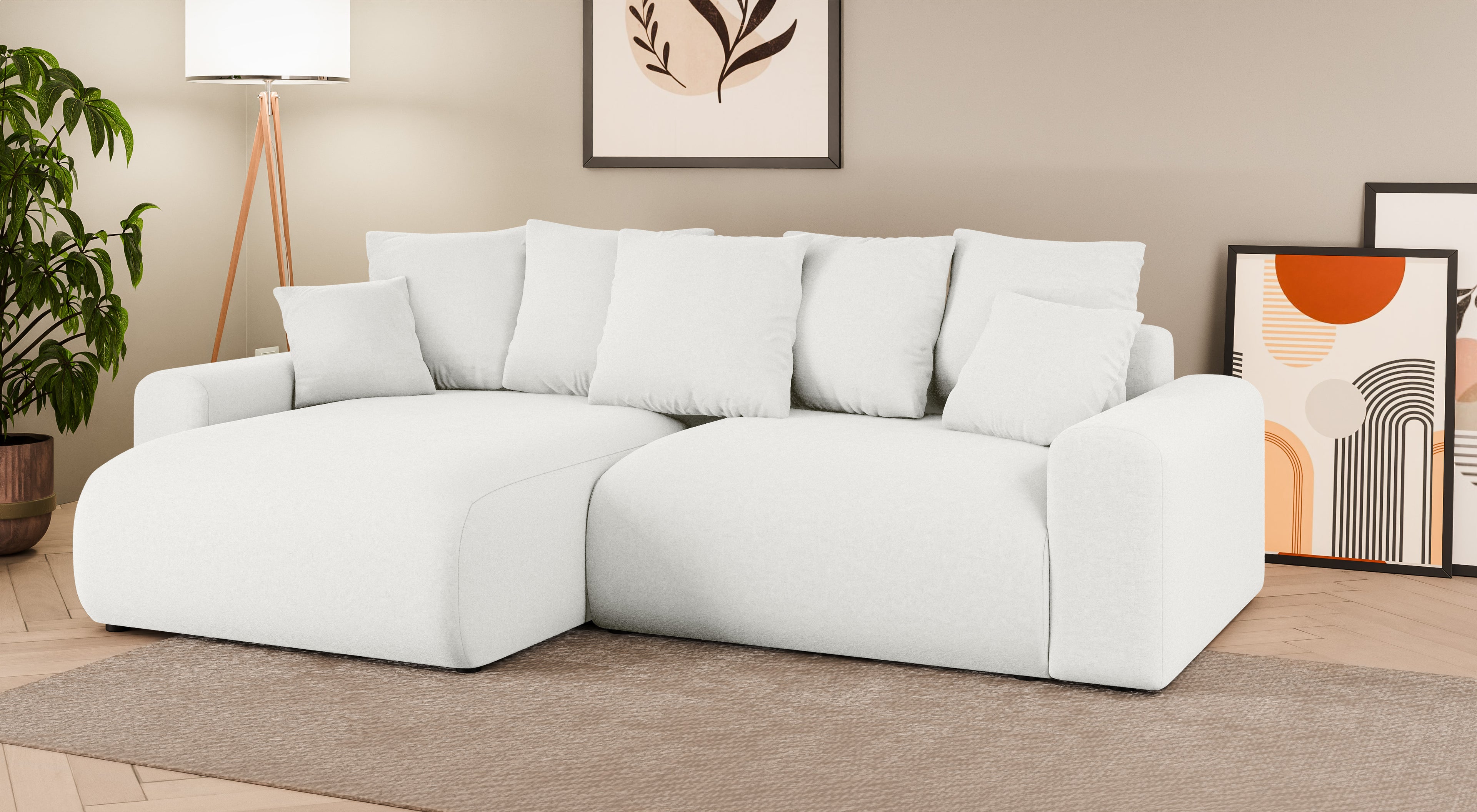 Kampinė sofa lova LUMINA small wind