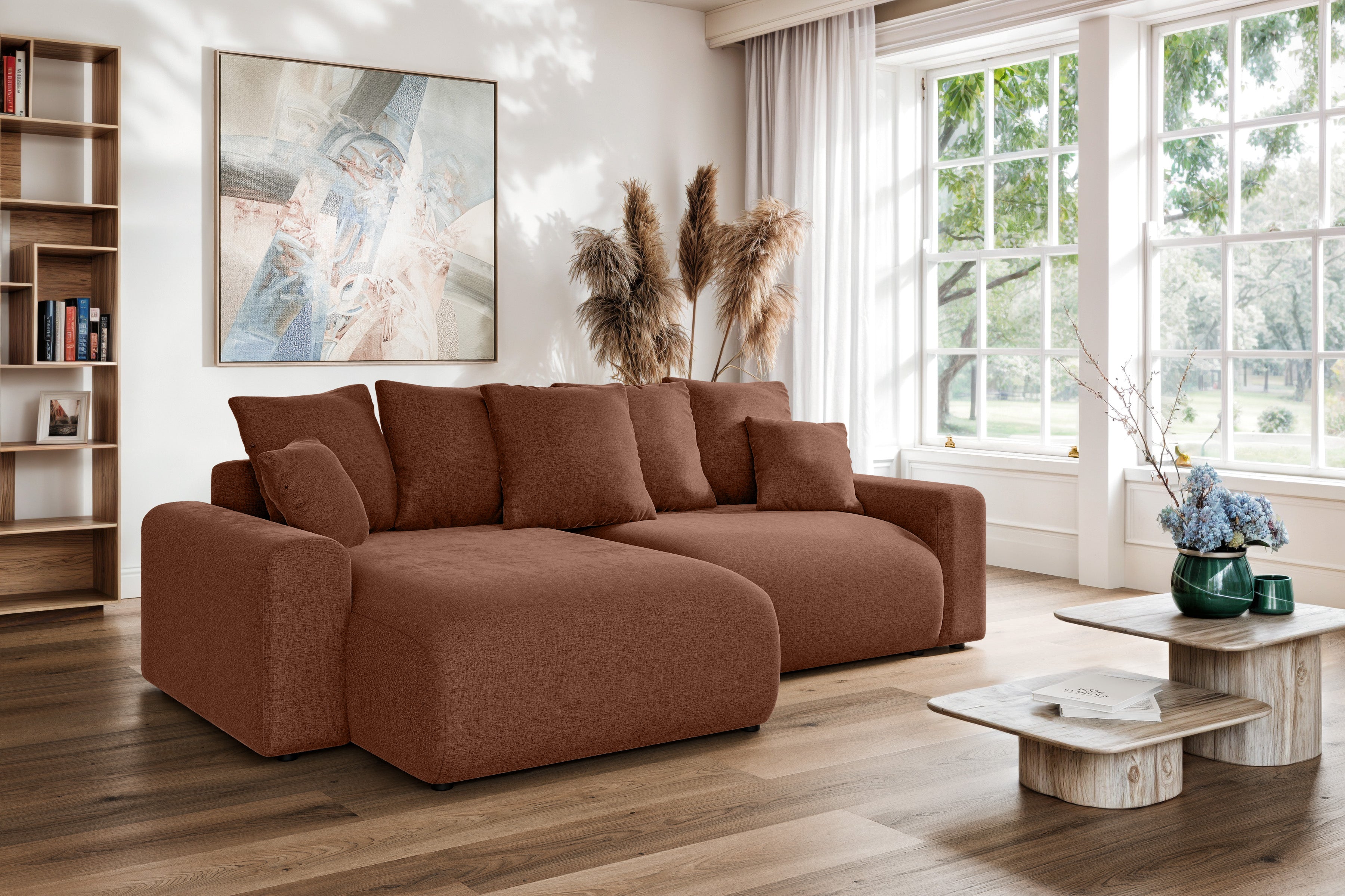 Kampinė sofa lova LUMINA small wind