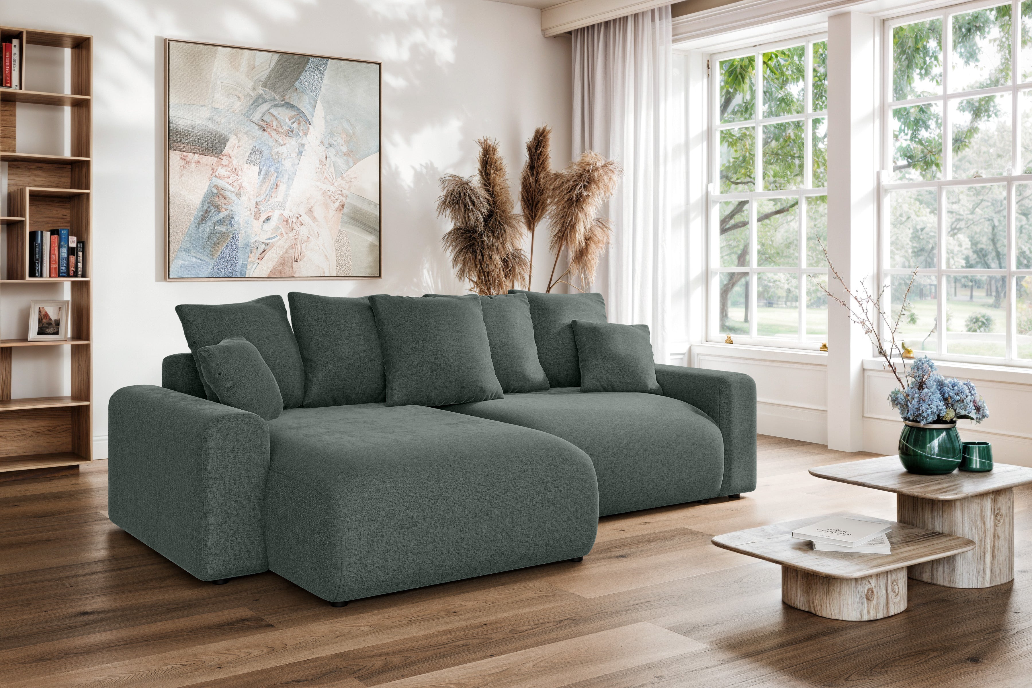 Kampinė sofa lova LUMINA small wind