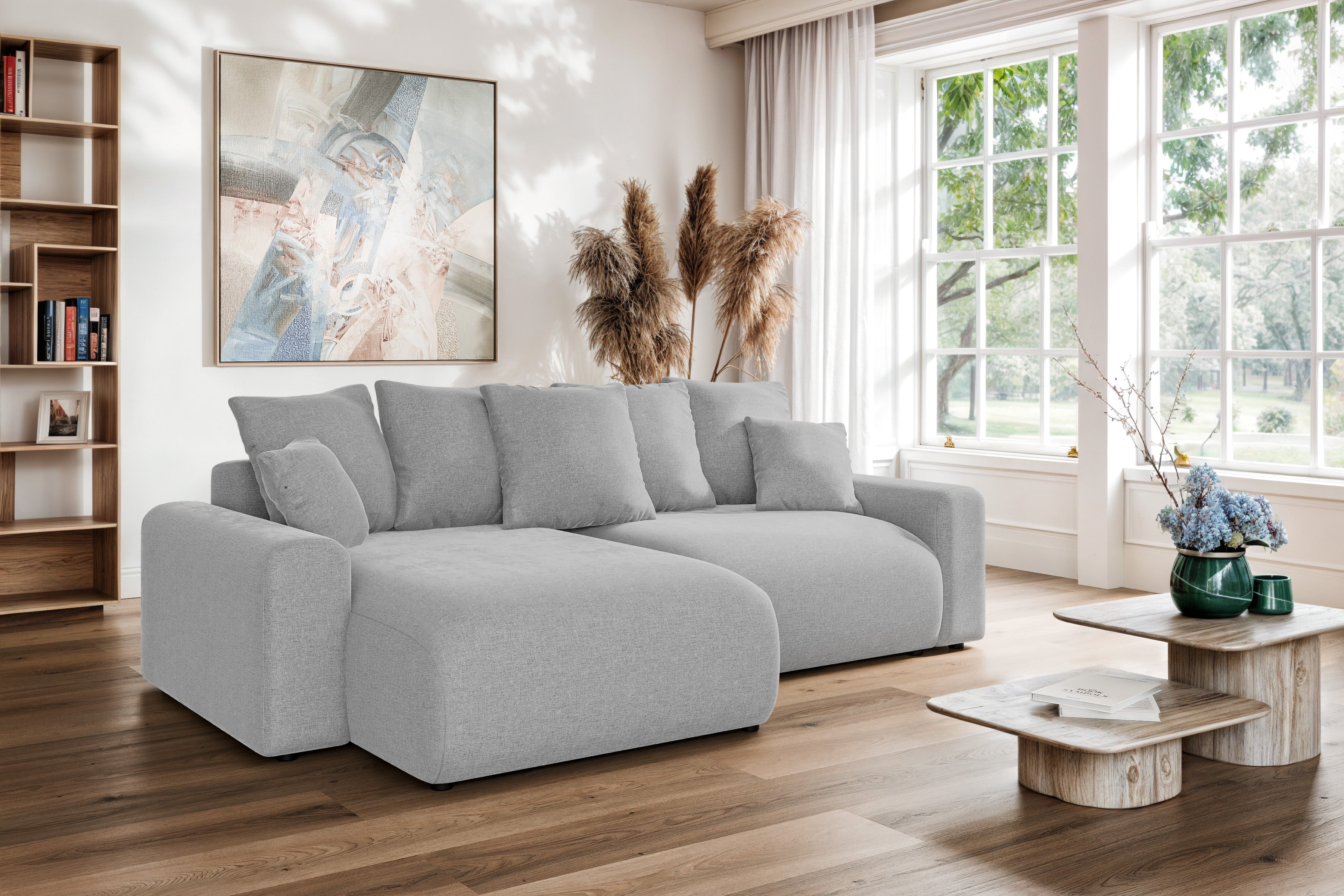 Kampinė sofa lova LUMINA small wind