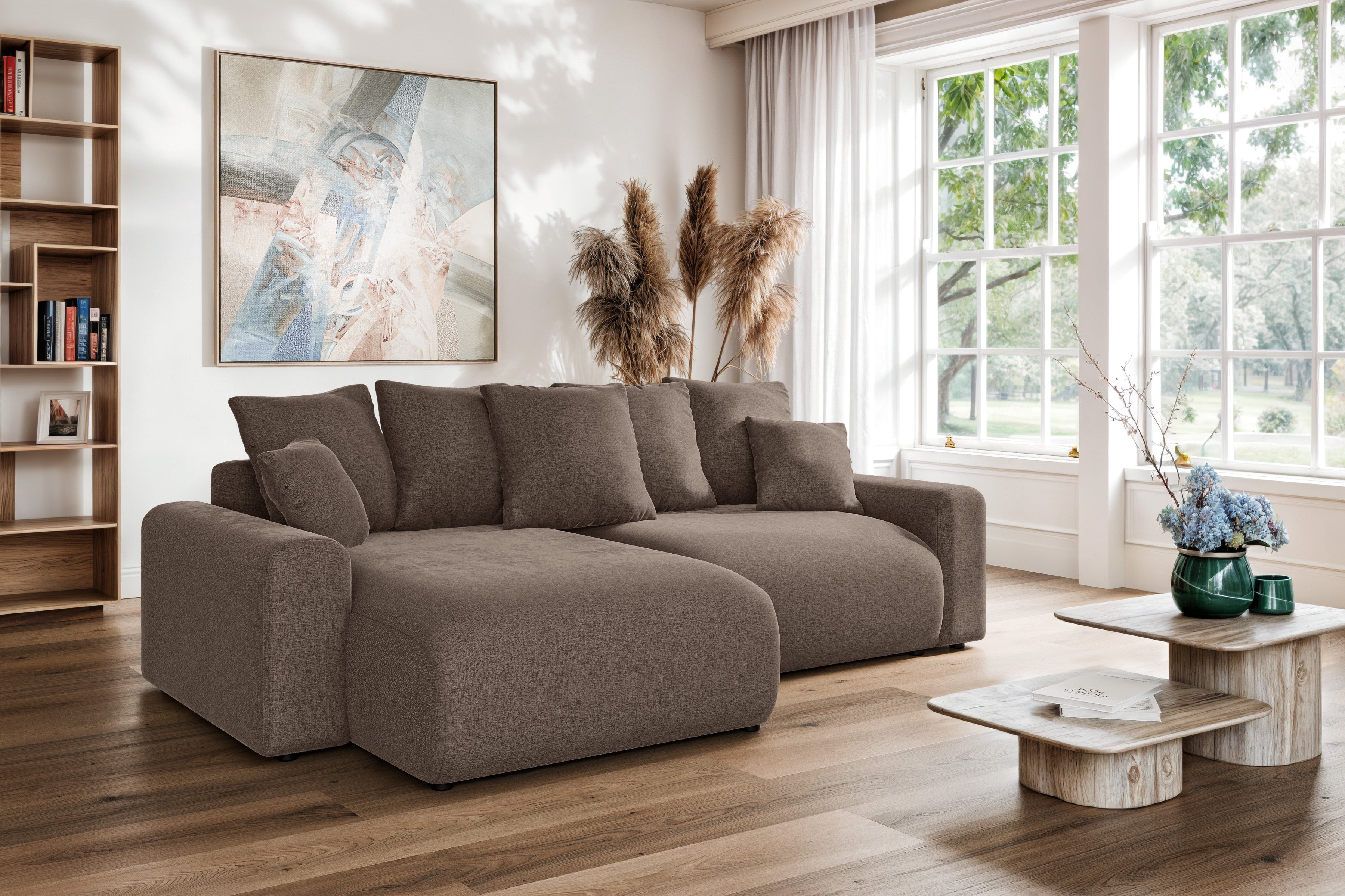Kampinė sofa lova LUMINA small wind