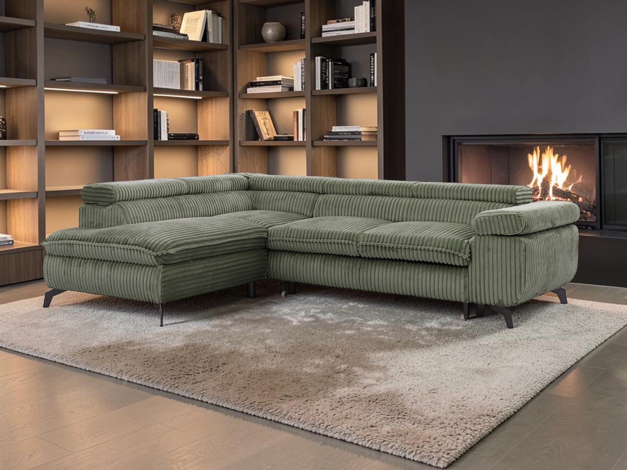 Kampinė miegama sofa MARBEL TILIA