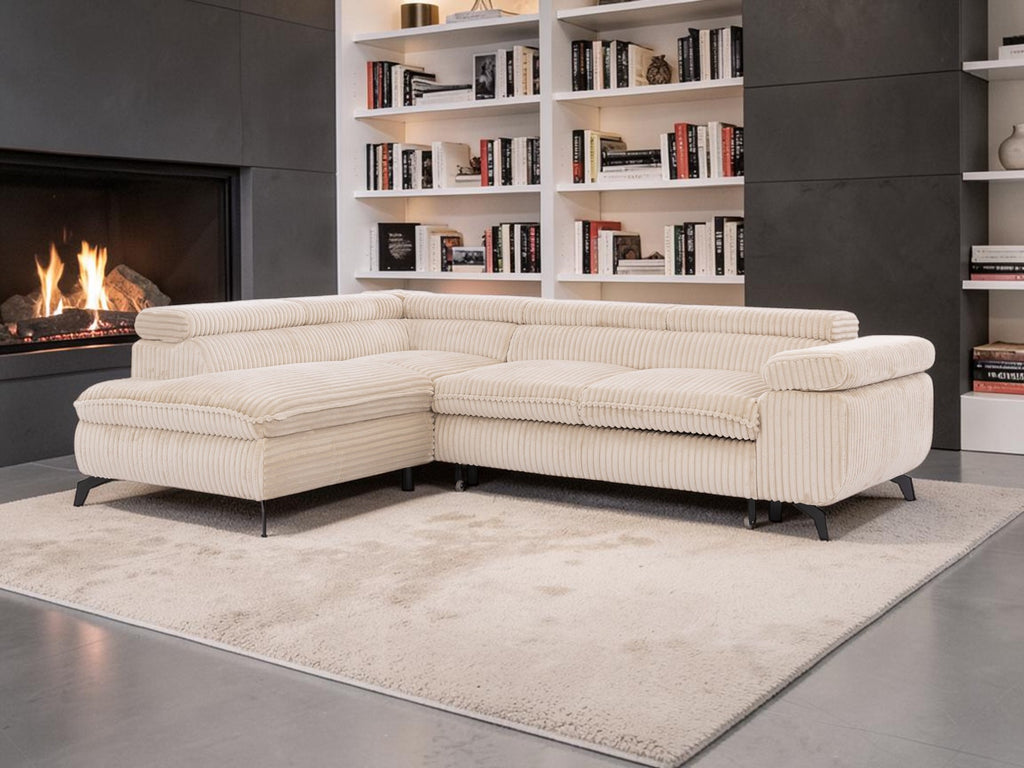 Kampinė miegama sofa MARBEL TILIA