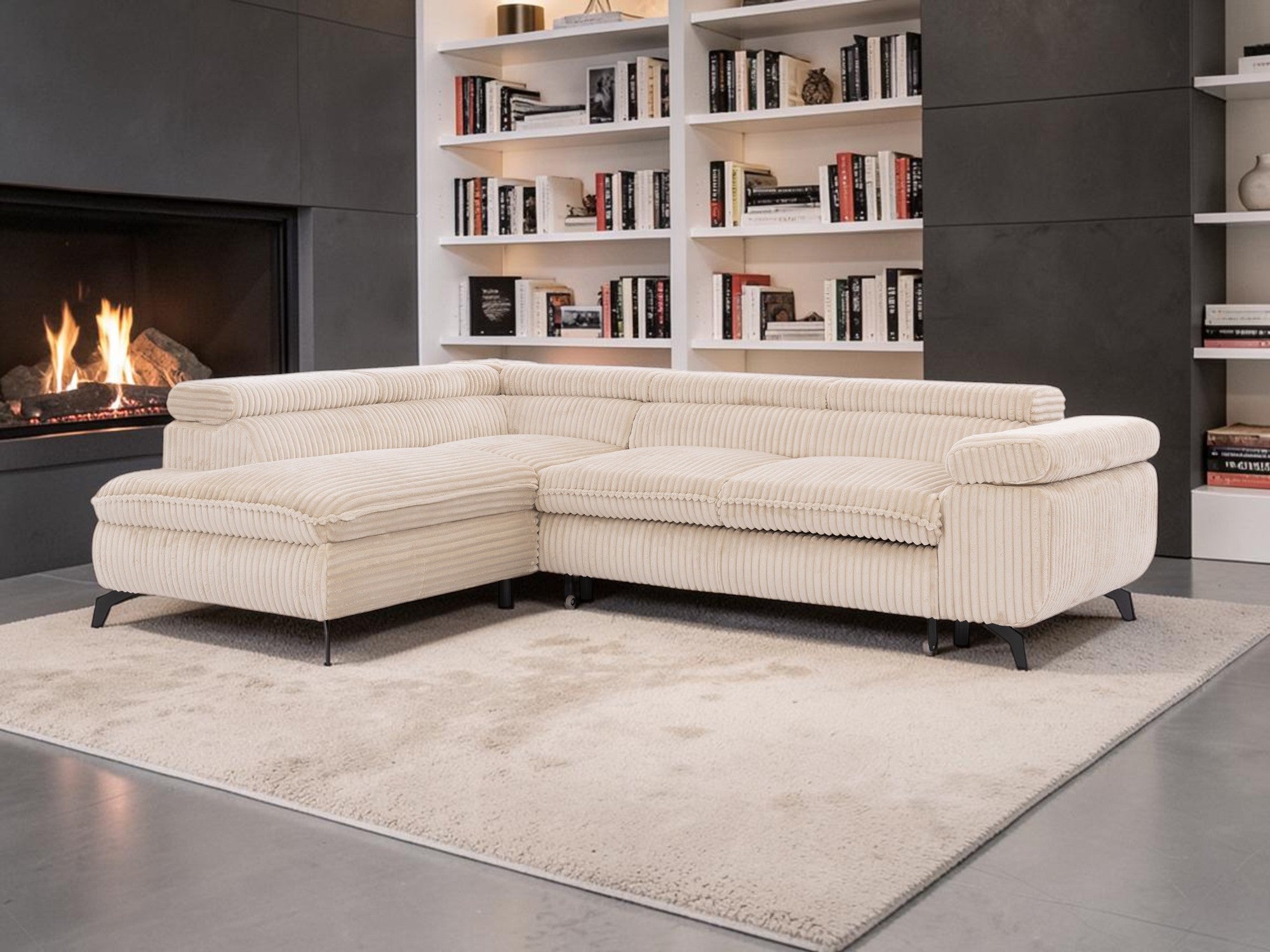 Kampinė miegama sofa MARBEL TILIA