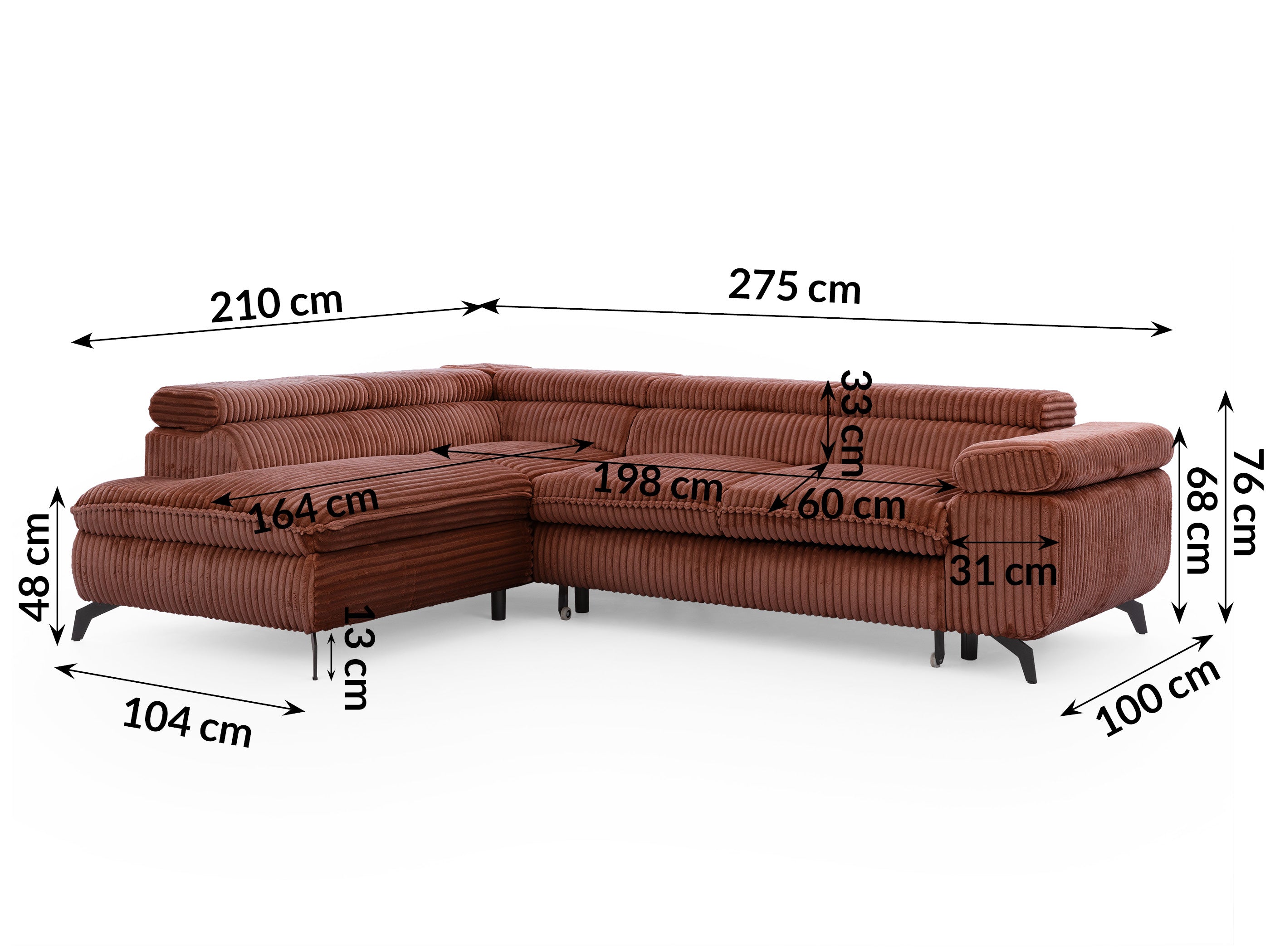 Kampinė miegama sofa MARBEL TILIA