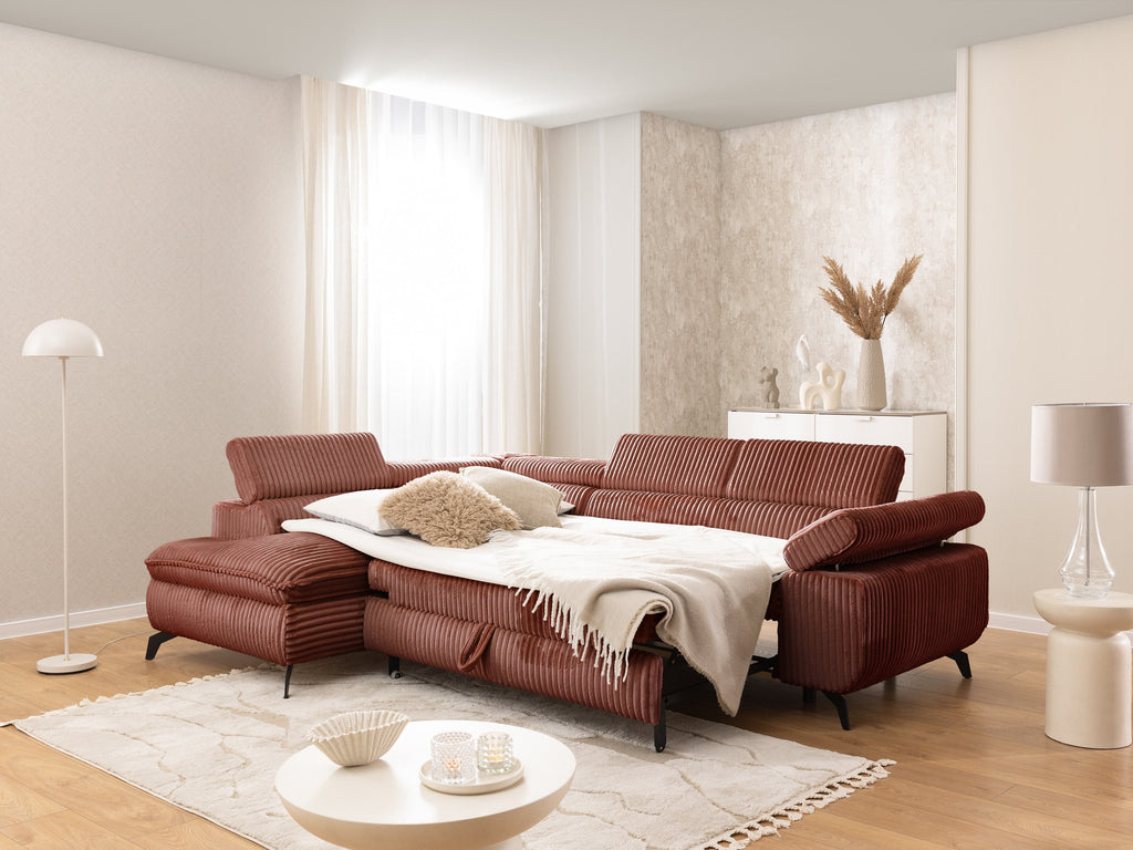 Kampinė miegama sofa MARBEL TILIA
