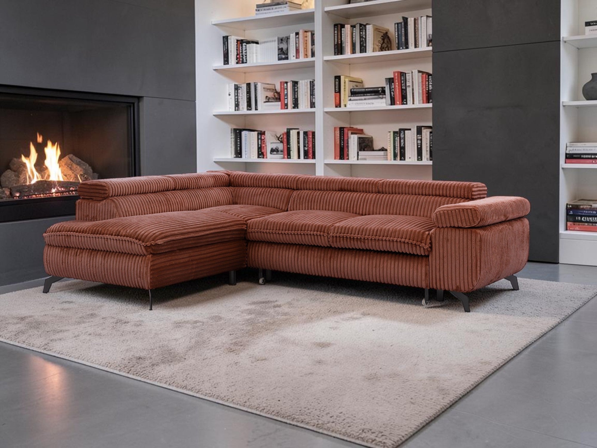 Kampinė miegama sofa MARBEL TILIA
